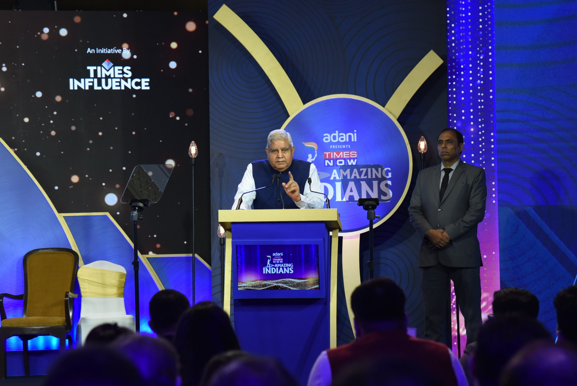 9 सितंबर 2022 को नई दिल्ली में टाईम्स नाउ अमेजिंग इंडियन्स अवार्ड्स 2022 कार्यक्रम में उपराष्ट्रपति, श्री जगदीप धनखड़ । 