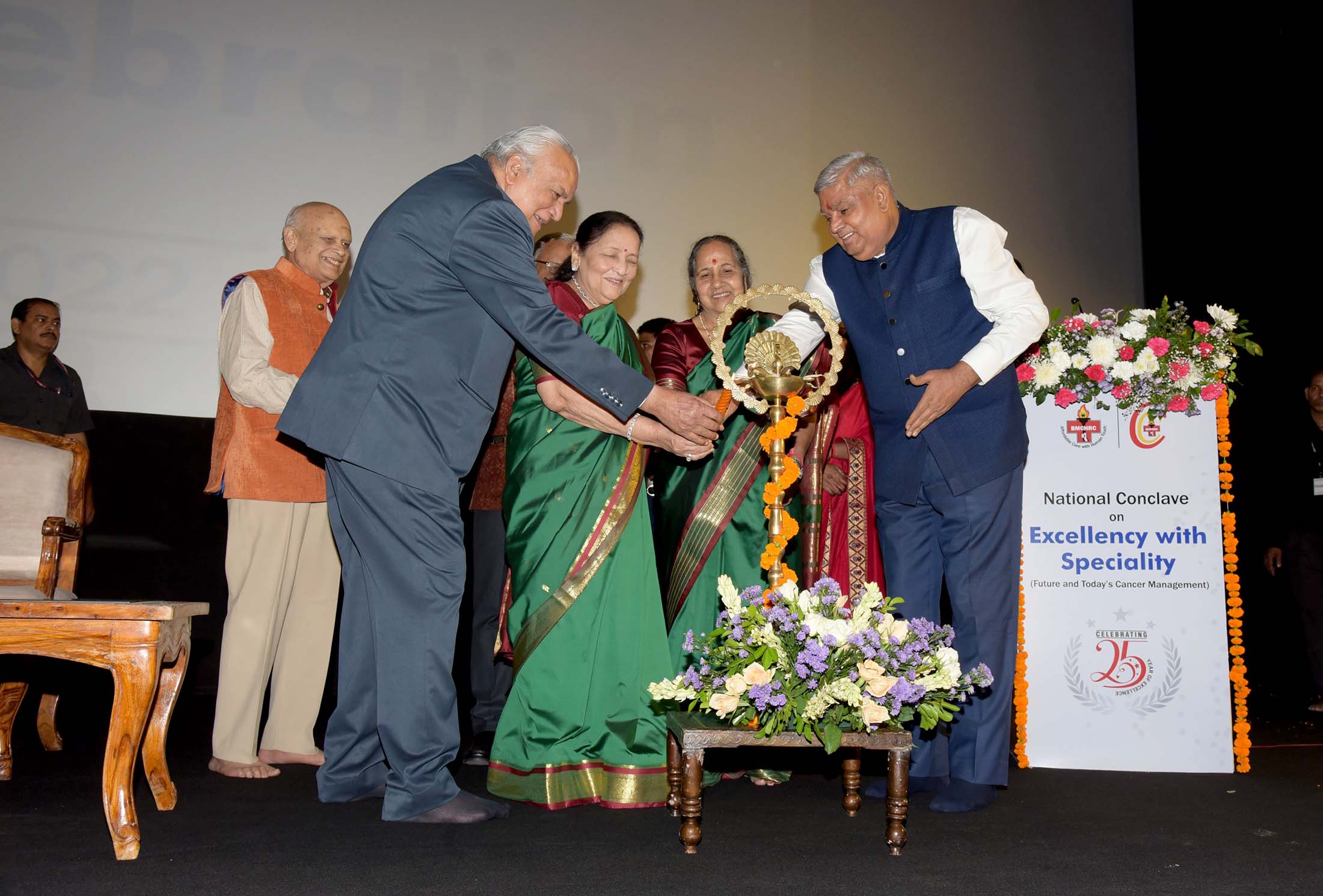 The Vice President, Shri Jagdeep Dhankhar attending the Silver Jubilee celebrations of Bhagwan Mahaveer Cancer Hospital & Research Center in Jaipur on October 15th, 2022.