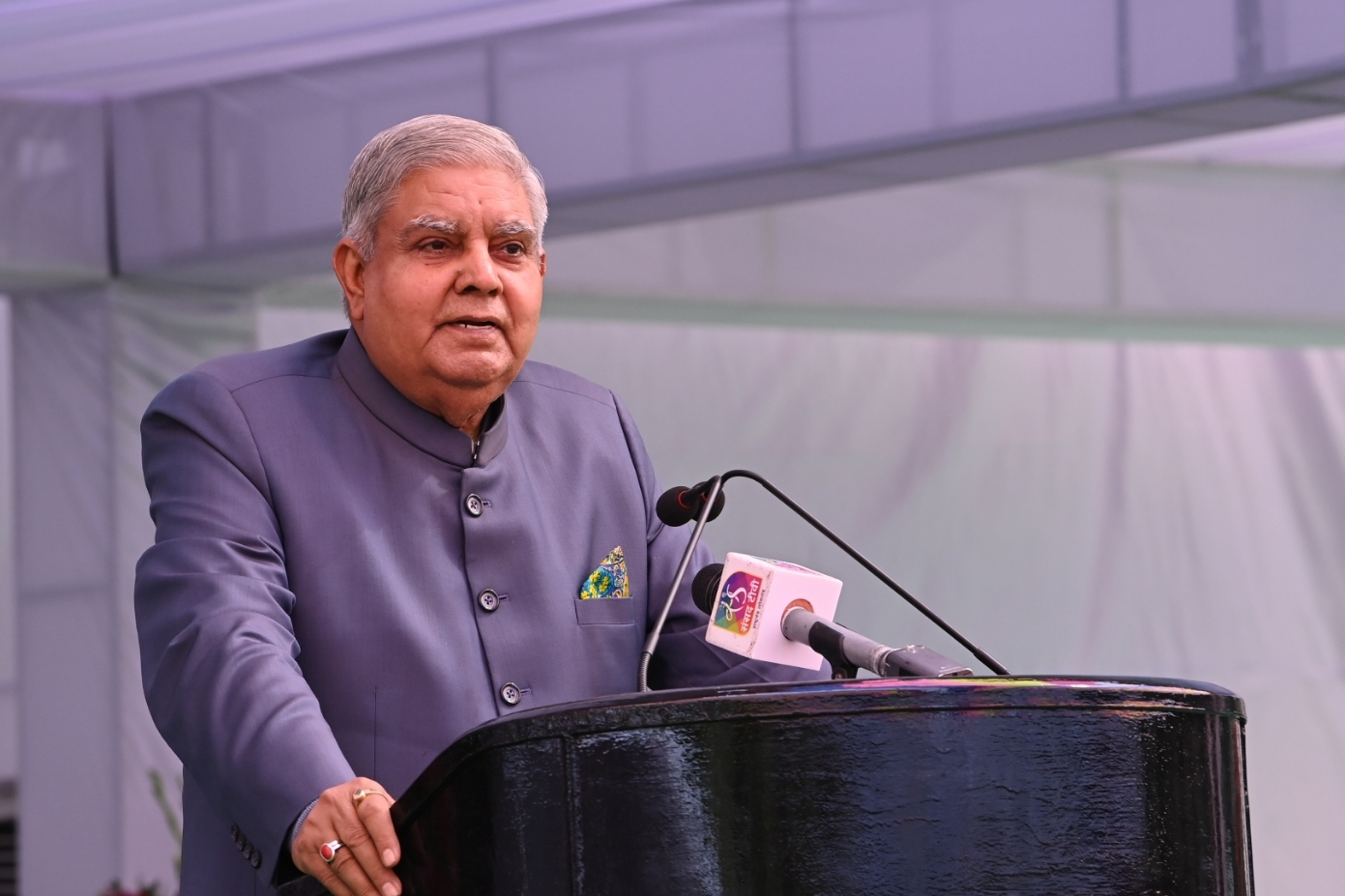 The Vice-President, Shri Jagdeep Dhankhar addressing the gathering at the Annual Prize Giving Ceremony of Mayo College Girls' School, Ajmer in Rajasthan on November 8, 2023.