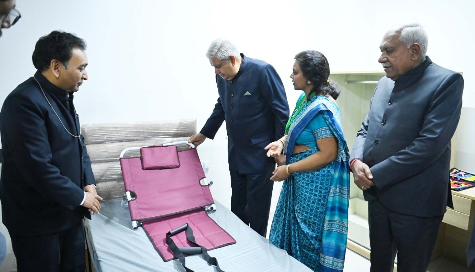 The Vice-President, Shri Jagdeep Dhankhar visiting the Ability Museum 'Museum of Possibilities' at the Sarthak Global Resource Centre in Gurugram, Haryana on December 9, 2023.