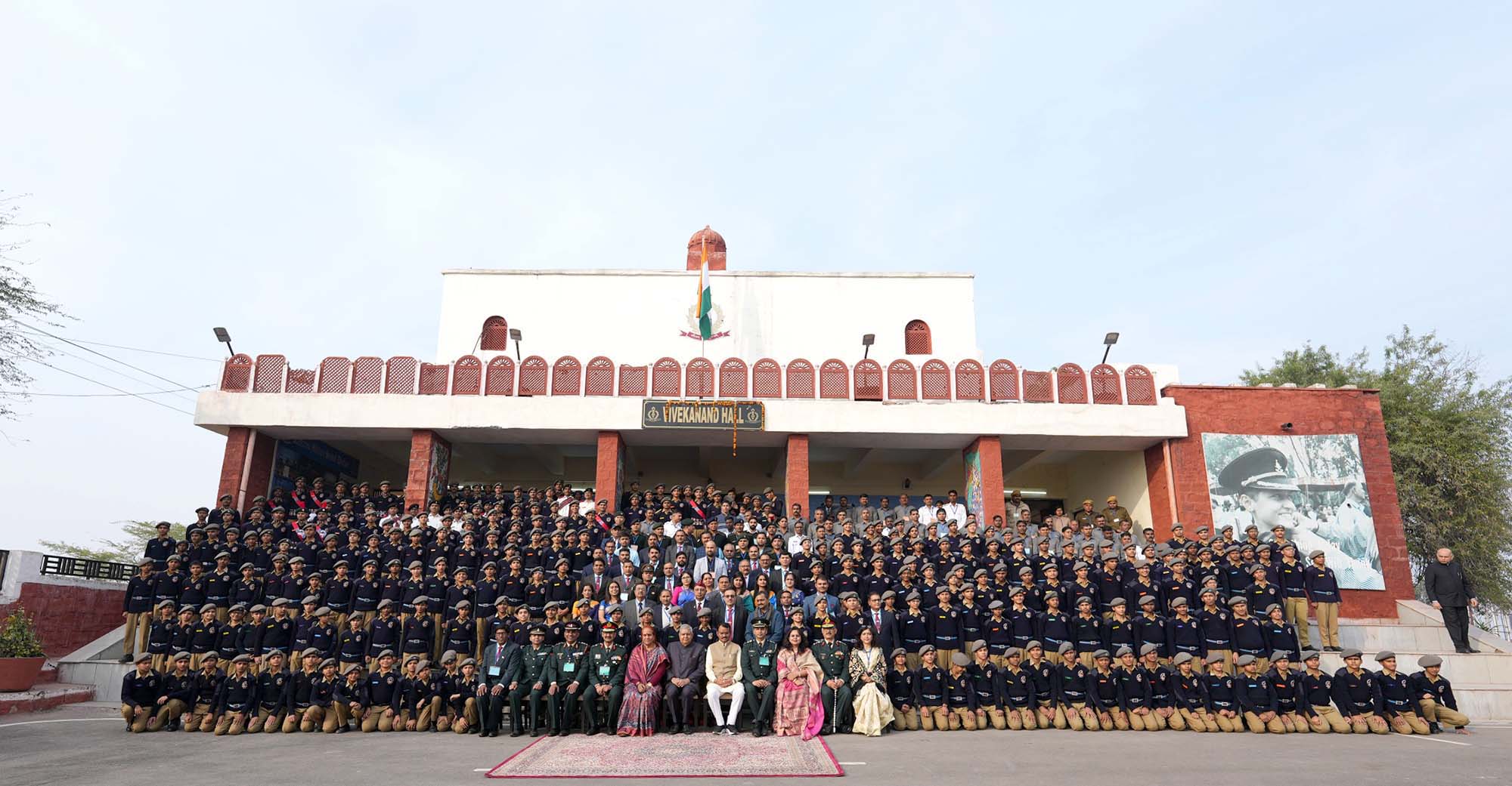 The Vice-President, Shri Jagdeep Dhankhar at Rashtriya Military School, Dholpur in Rajasthan on January 16, 2024.