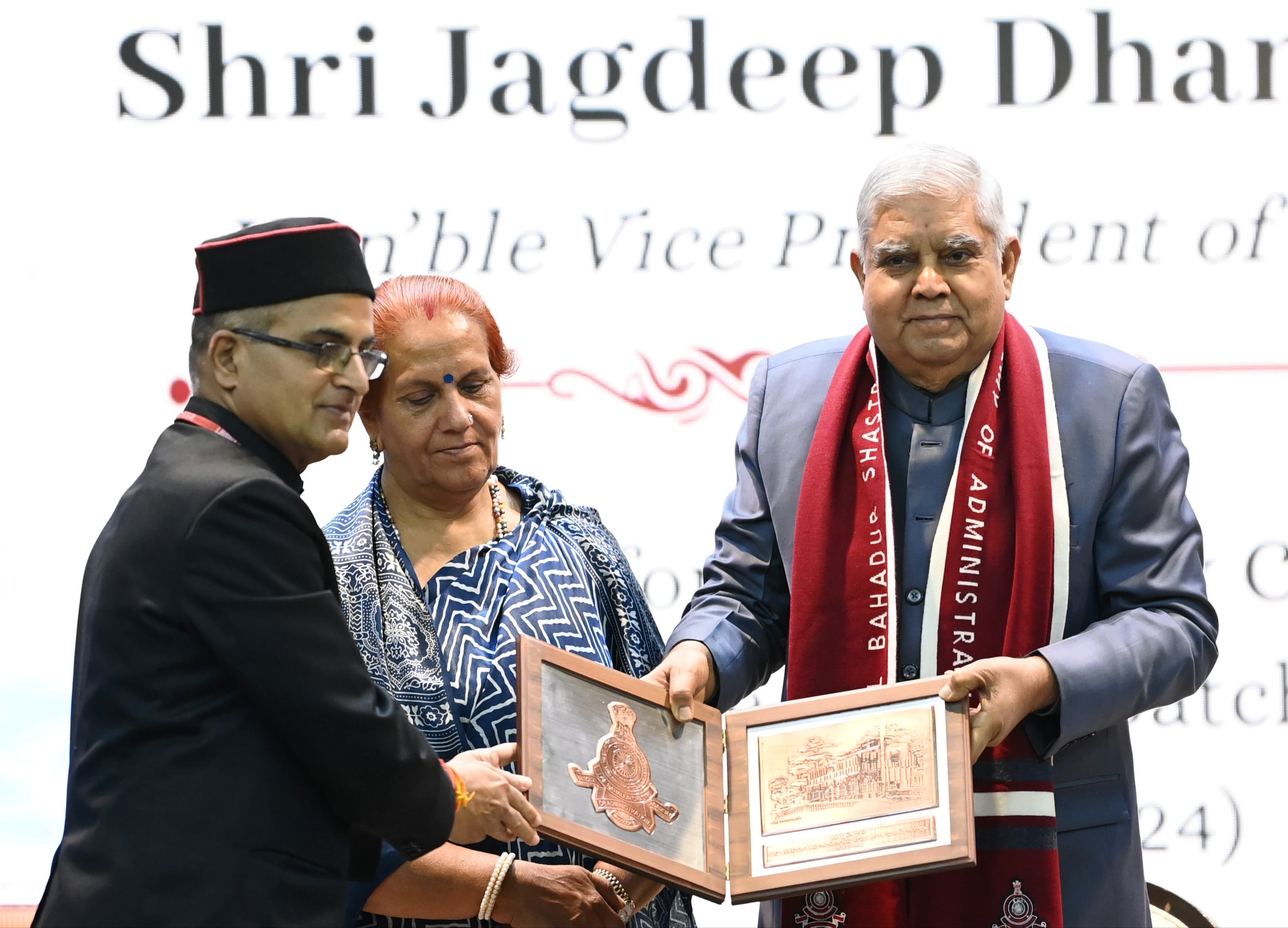 The  Vice-President, Shri Jagdeep Dhankhar at the Valedictory Ceremony of IAS Professional Course, Phase I (2023-Batch) at the Lal Bahadur Shastri National Academy of Administration, Mussoorie in Dehradun, Uttarakhand on April 5, 2024.