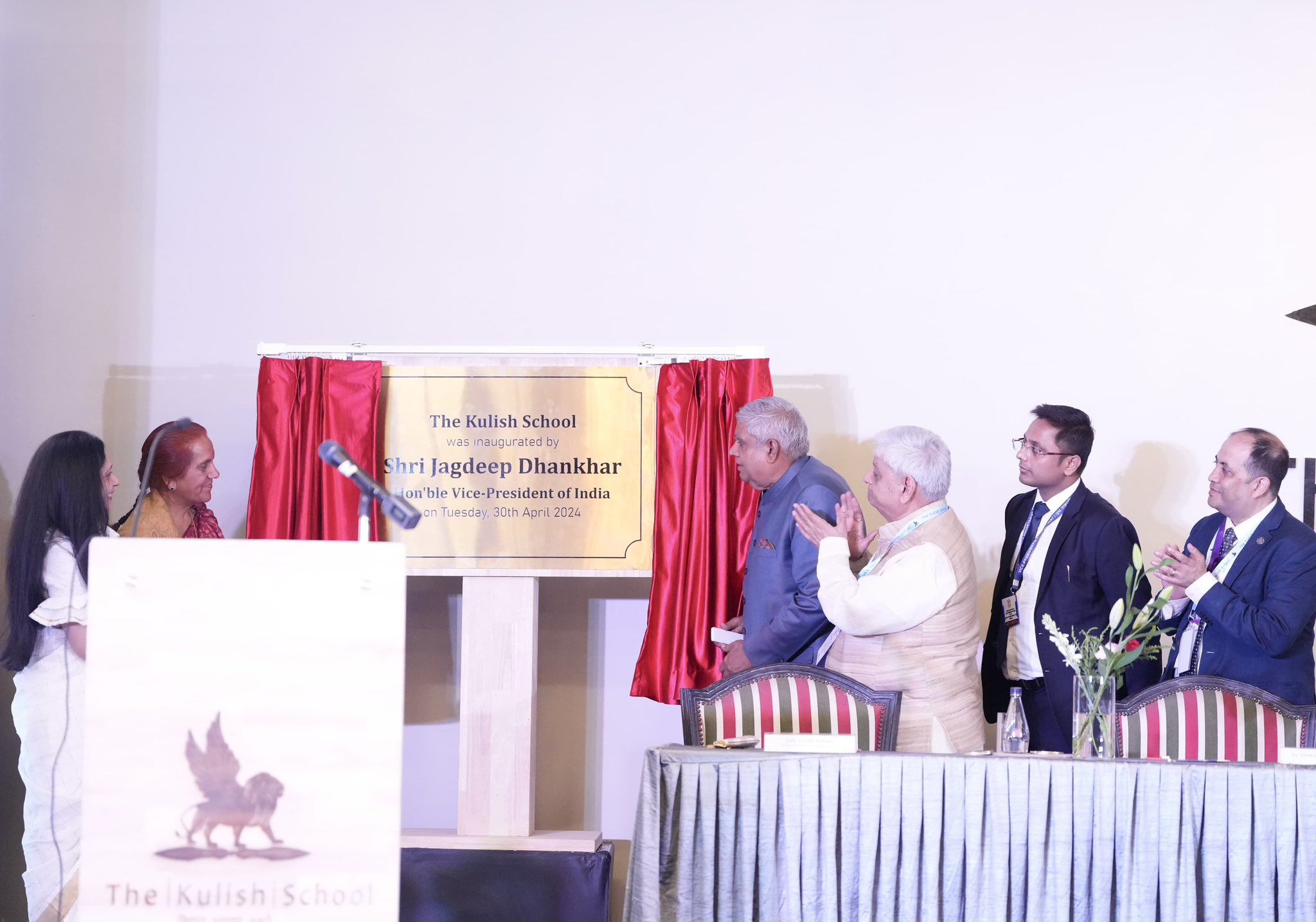 The Vice-President, Shri Jagdeep Dhankhar inaugurating The Kulish School in Jaipur, Rajasthan on April 30, 2024.