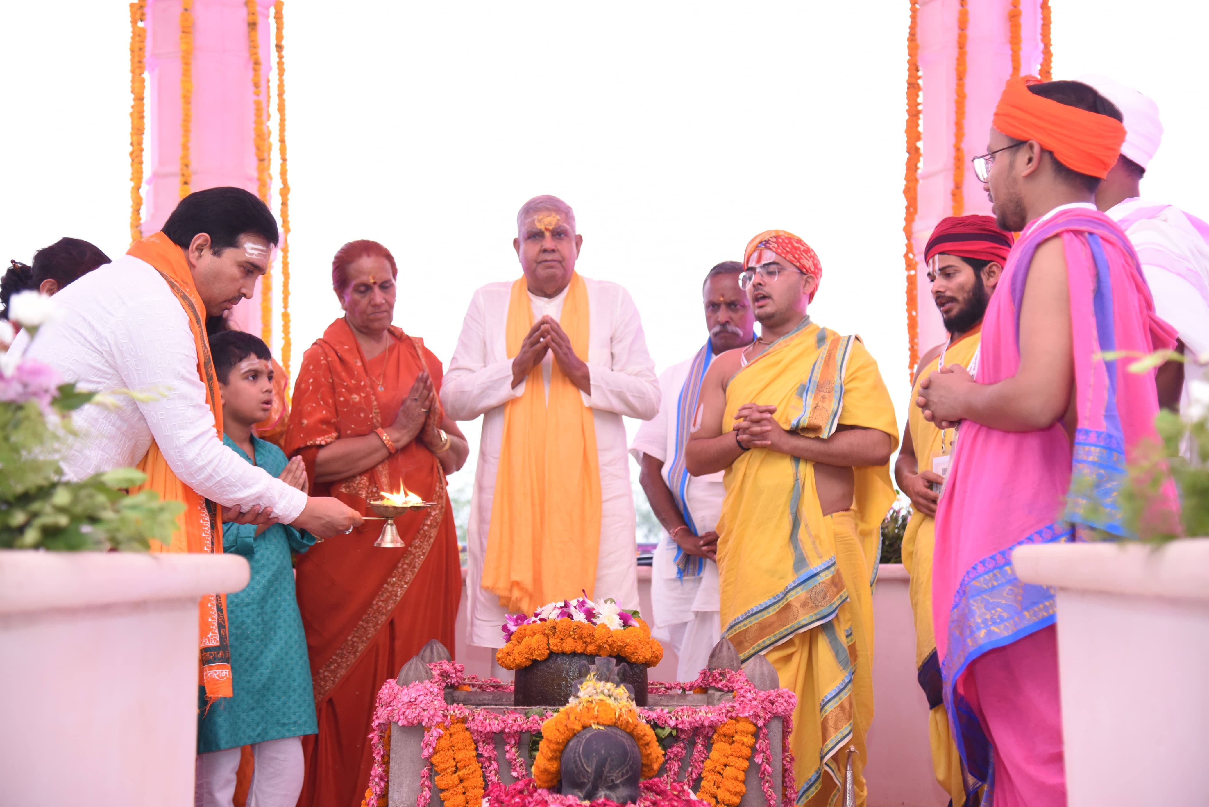 The Vice-President, Shri Jagdeep Dhankhar at the Kuber Tila in Ayodhya, Uttar Pradesh on May 10, 2024.