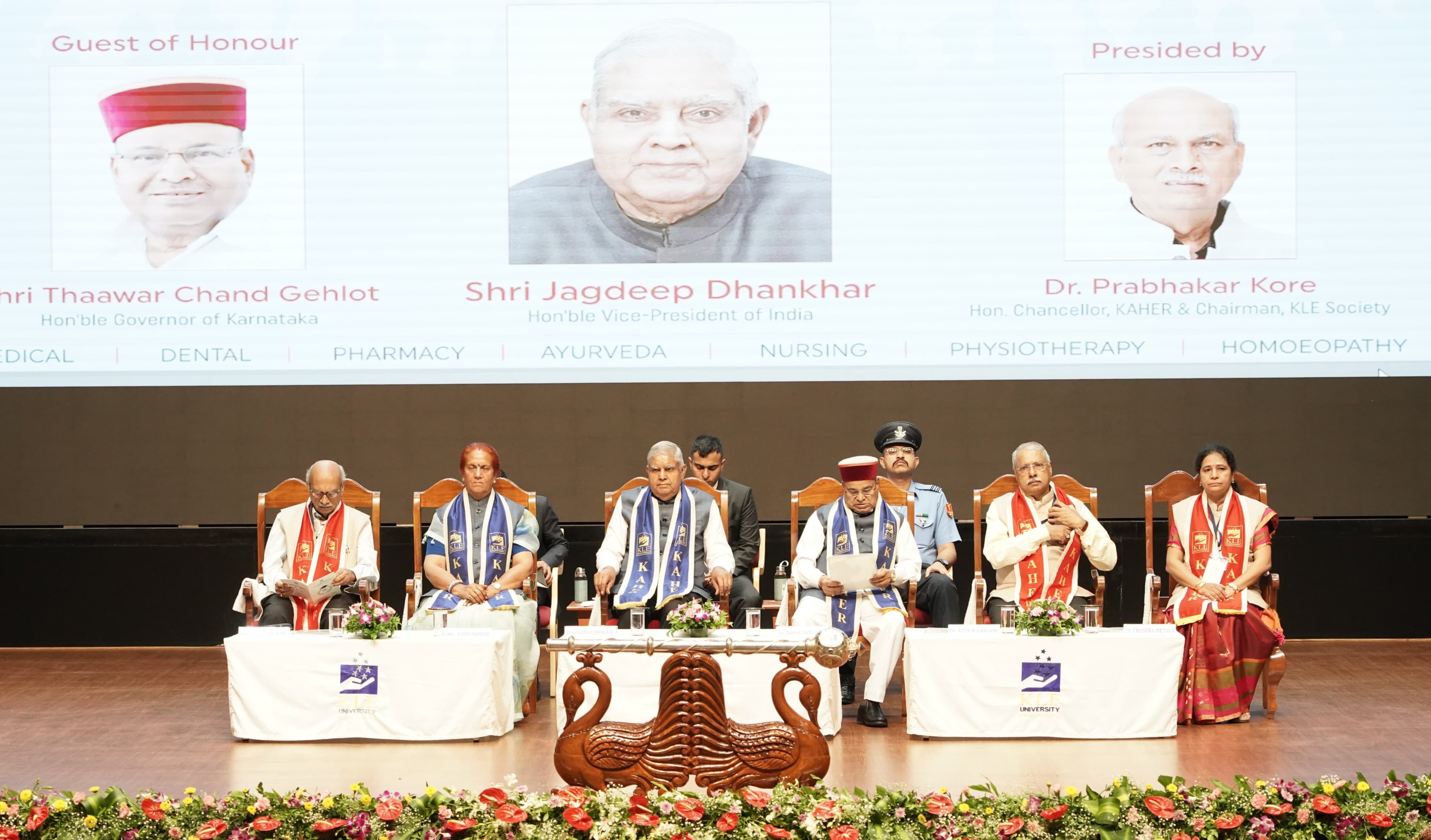 The Vice-President, Shri Jagdeep Dhankhar presided over the 14th Convocation Ceremony of KLE Academy of Higher Education & Research in Belagavi, Karnataka on May 27, 2024.