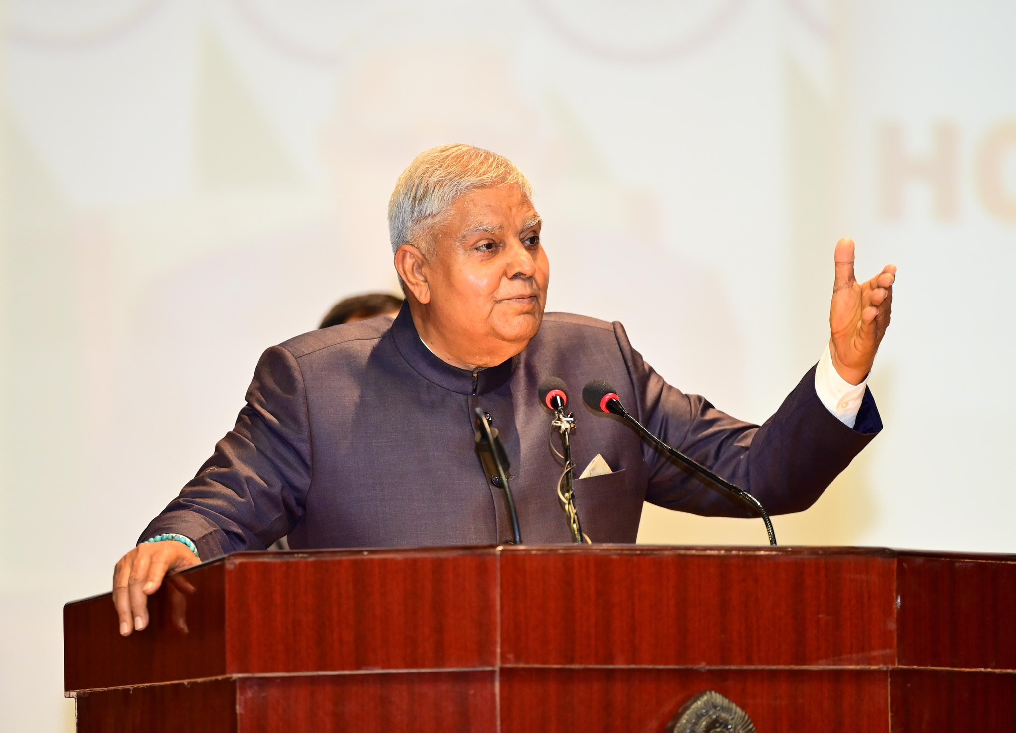 The Vice-President, Shri Jagdeep Dhankhar addressing the cadets and faculty members of Rashtriya Indian Military College in Dehradun, Uttarakhand on September 1, 2024. 