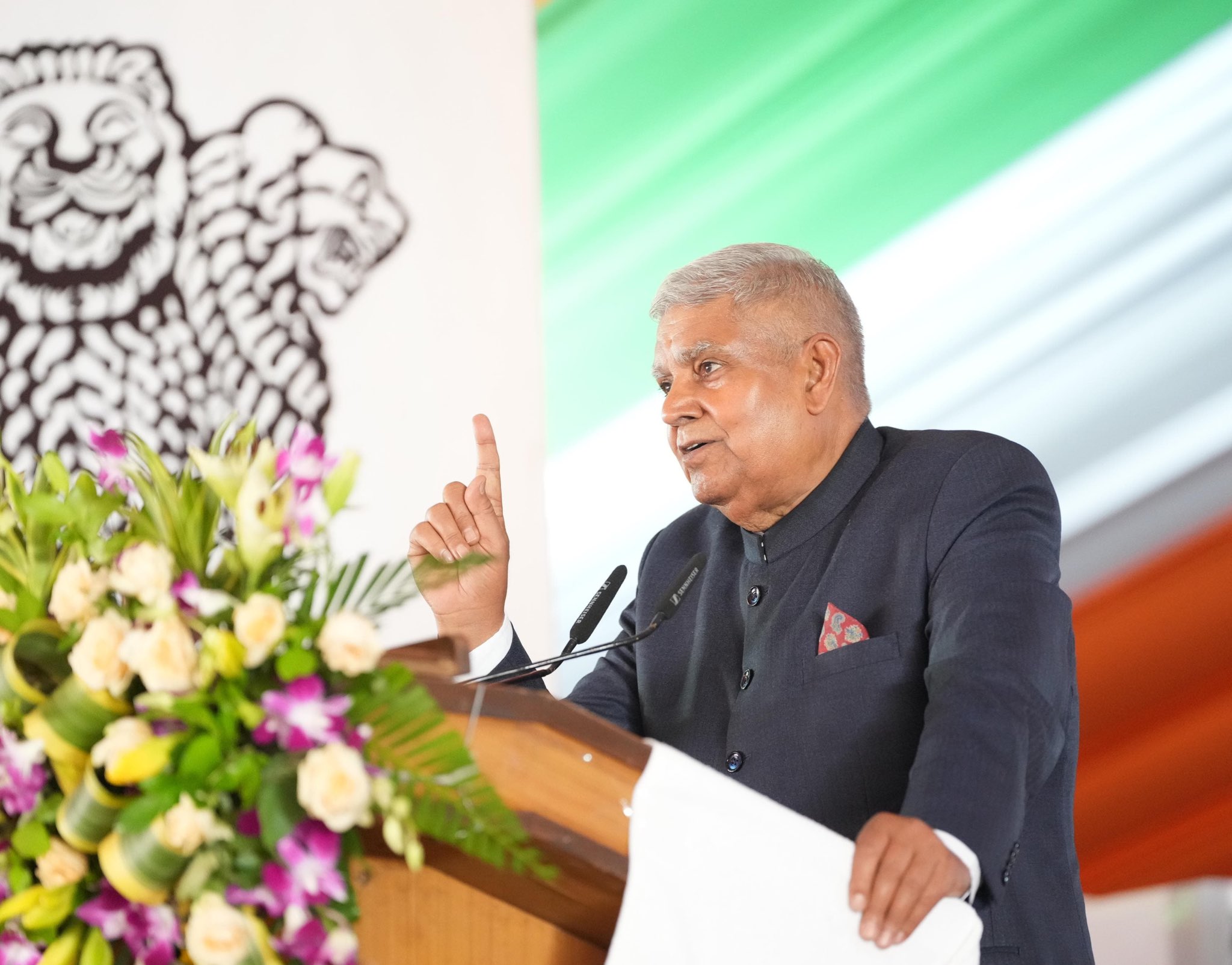 The Vice-President, Shri Jagdeep Dhankhar addressing the gathering at the inauguration ceremony of Sainik School Gorakhpur in Uttar Pradesh on September 7, 2024.