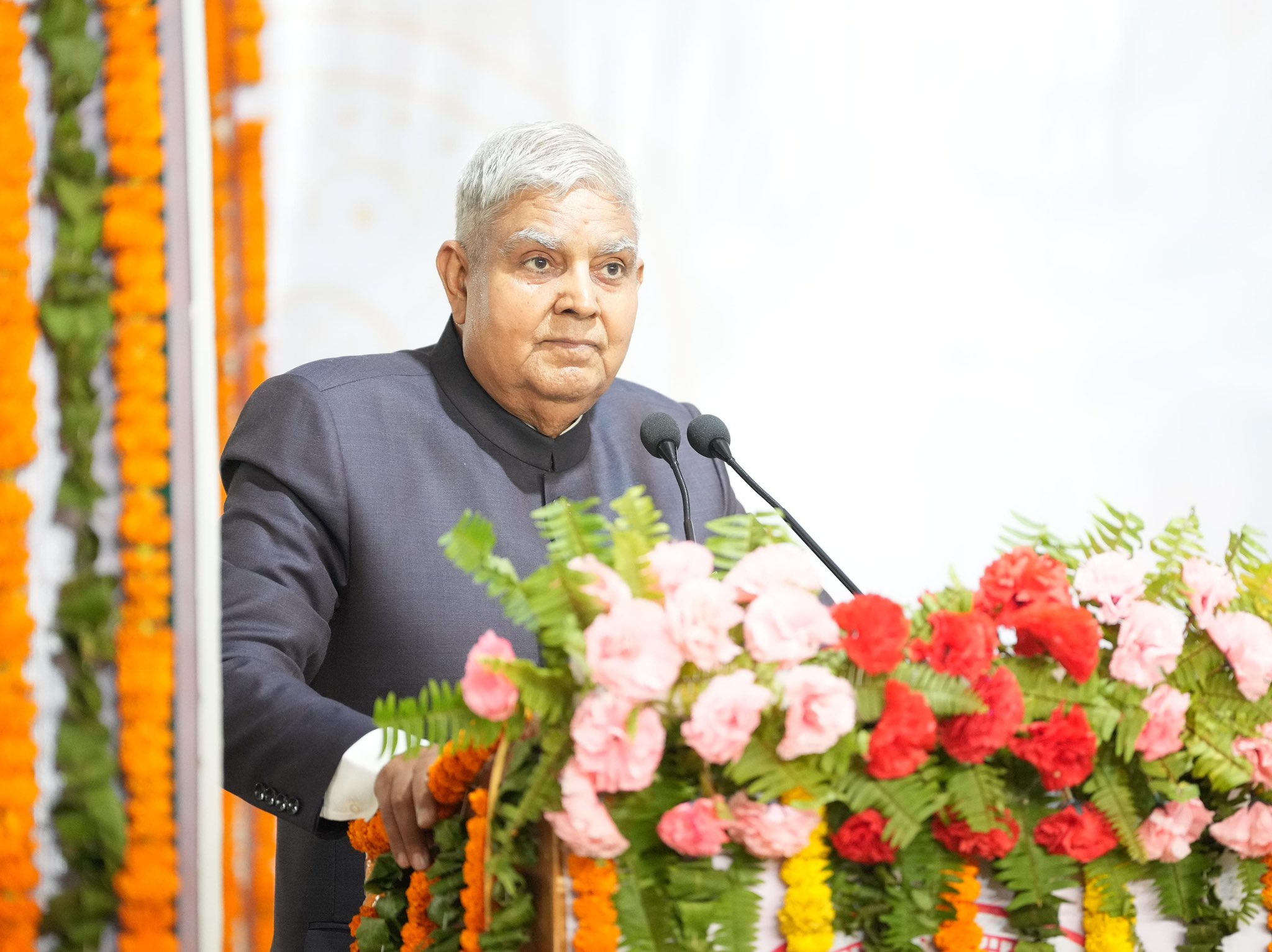 The Vice-President, Shri Jagdeep Dhankhar addressing the gathering at a National Symposium at Jagadguru Rambhadracharya Divyang State University in Chitrakoot, Uttar Pradesh on September 7, 2024.