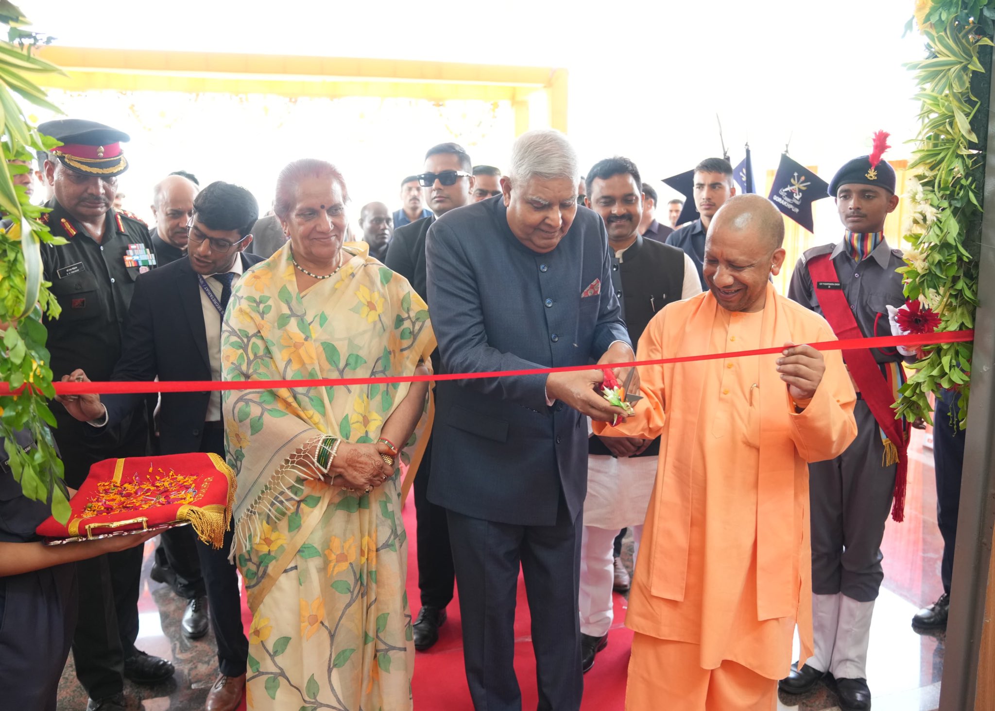 The Vice-President, Shri Jagdeep Dhankhar inaugurating Sainik School Gorakhpur in Uttar Pradesh on September 7, 2024. 