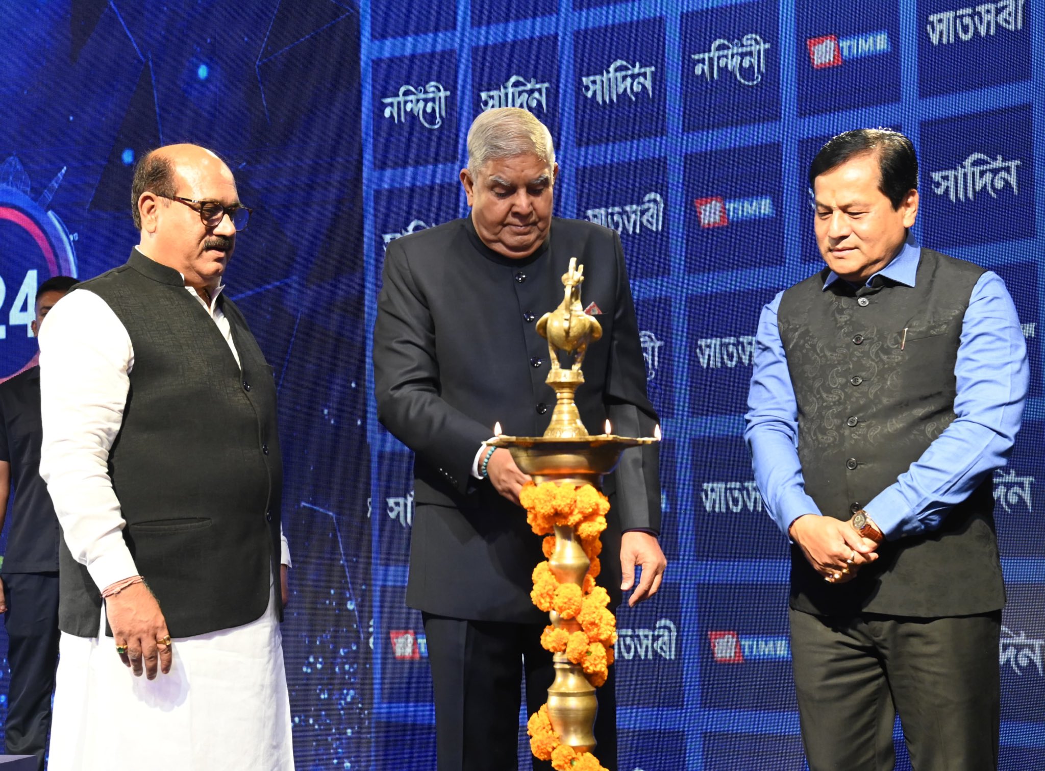 The Vice-President, Shri Jagdeep Dhankhar at the opening ceremony of The Conclave 2024 by Pratidin Media Network in New Delhi on October 5, 2024.