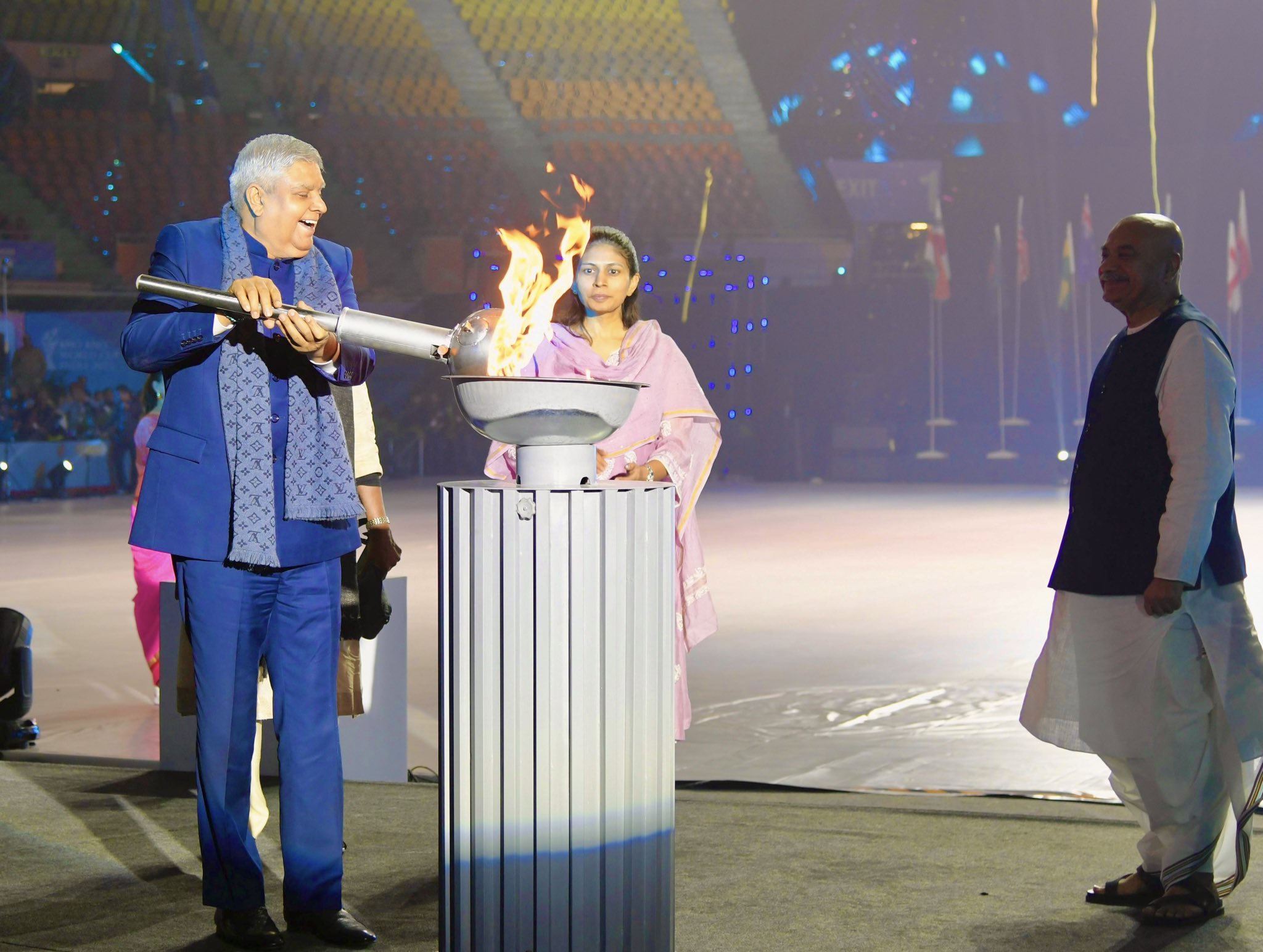 The Vice-President, Shri Jagdeep Dhankhar at the Opening Ceremony of the First Kho-Kho World Cup in New Delhi on January 13, 2025.