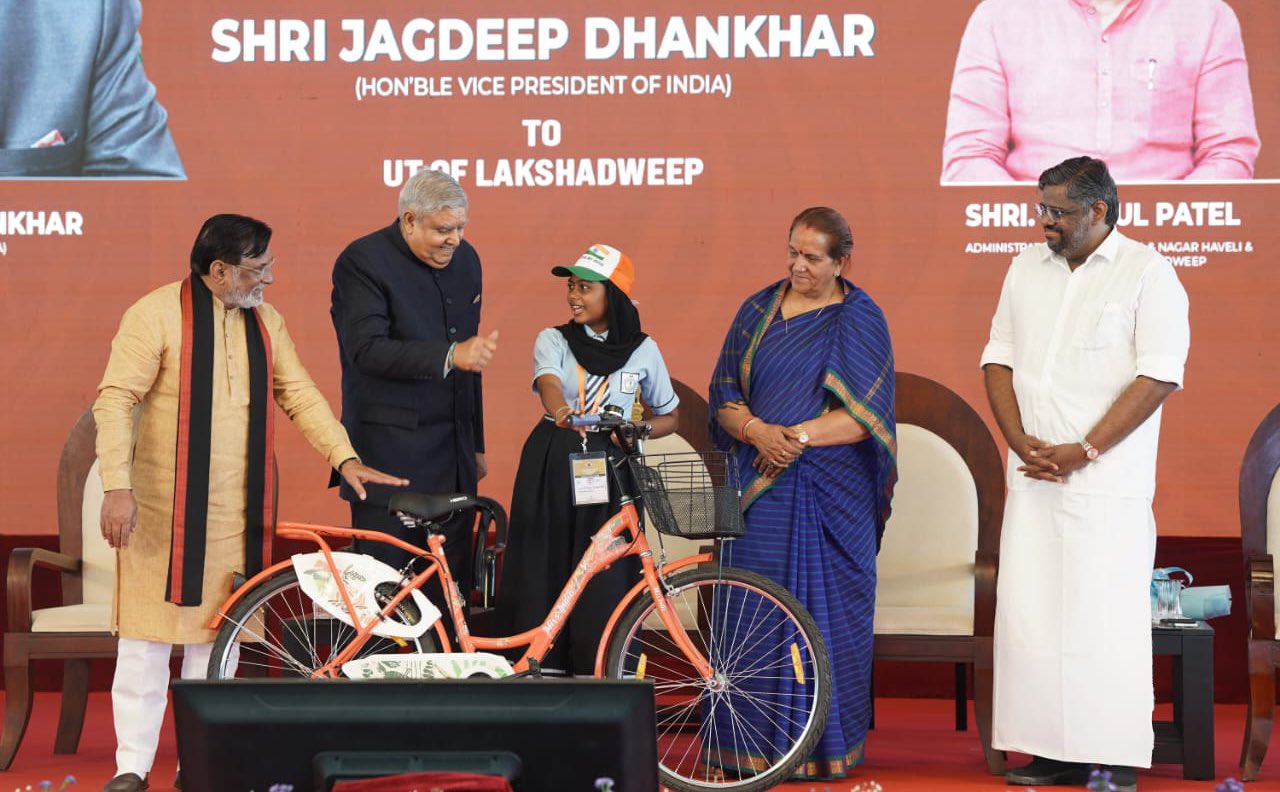 The Vice-President, Shri Jagdeep Dhankhar at a Public Function in Agatti Island, Lakshadweep on January 17, 2025.