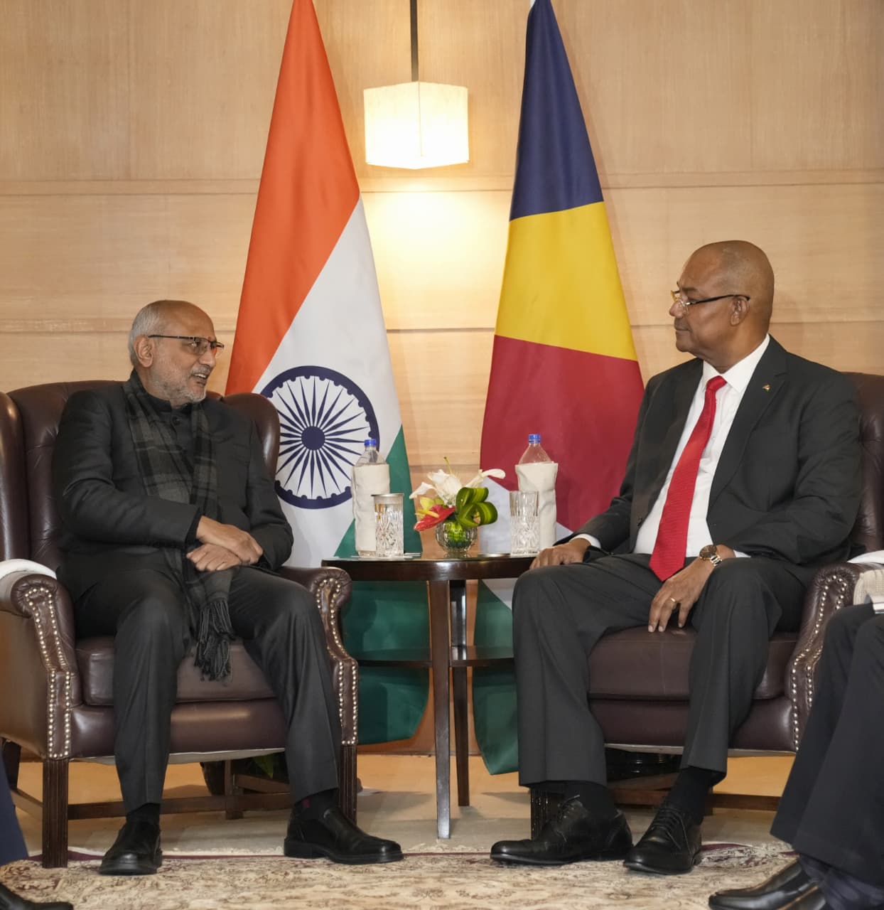 Vice-President Shri C. P. Radhakrishnan called on H.E. Dr. Patrick Herminie, President of the Republic of Seychelles, in New Delhi on 09.02.2026 