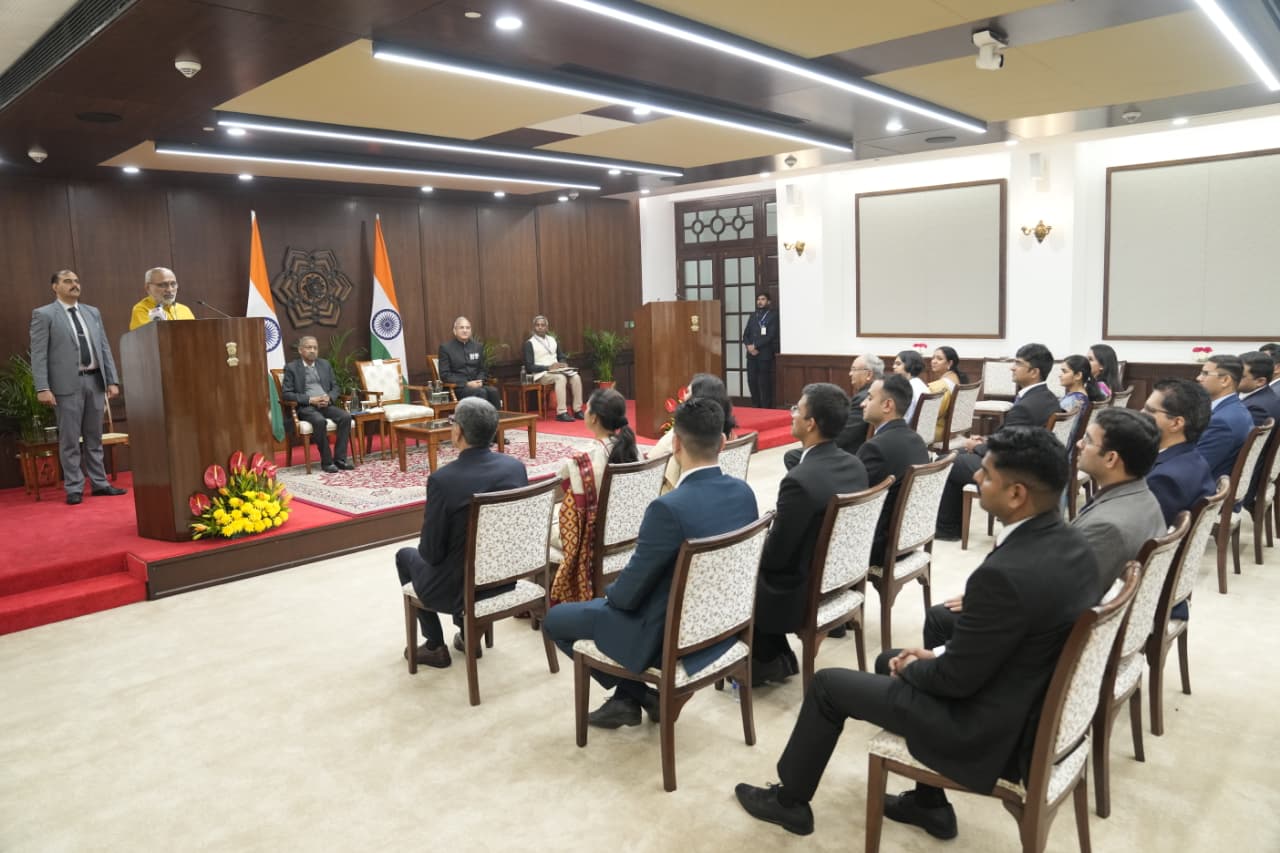 Vice-President Shri C. P. Radhakrishnan addressed Civil Services Officer Trainees undergoing the Special Foundation Course at the Haryana Institute of Public Administration (HIPA) on 14.12.2025