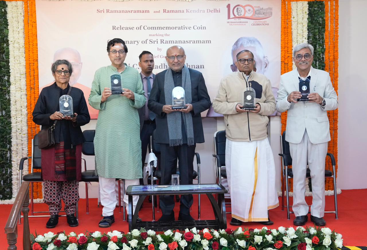 Vice-President Shri C. P. Radhakrishnan addressed the ongoing 146th Jayanti celebrations of Bhagavan Sri Ramana Maharshi in New Delhi and released a commemorative coin in his honour on 22.01.2026