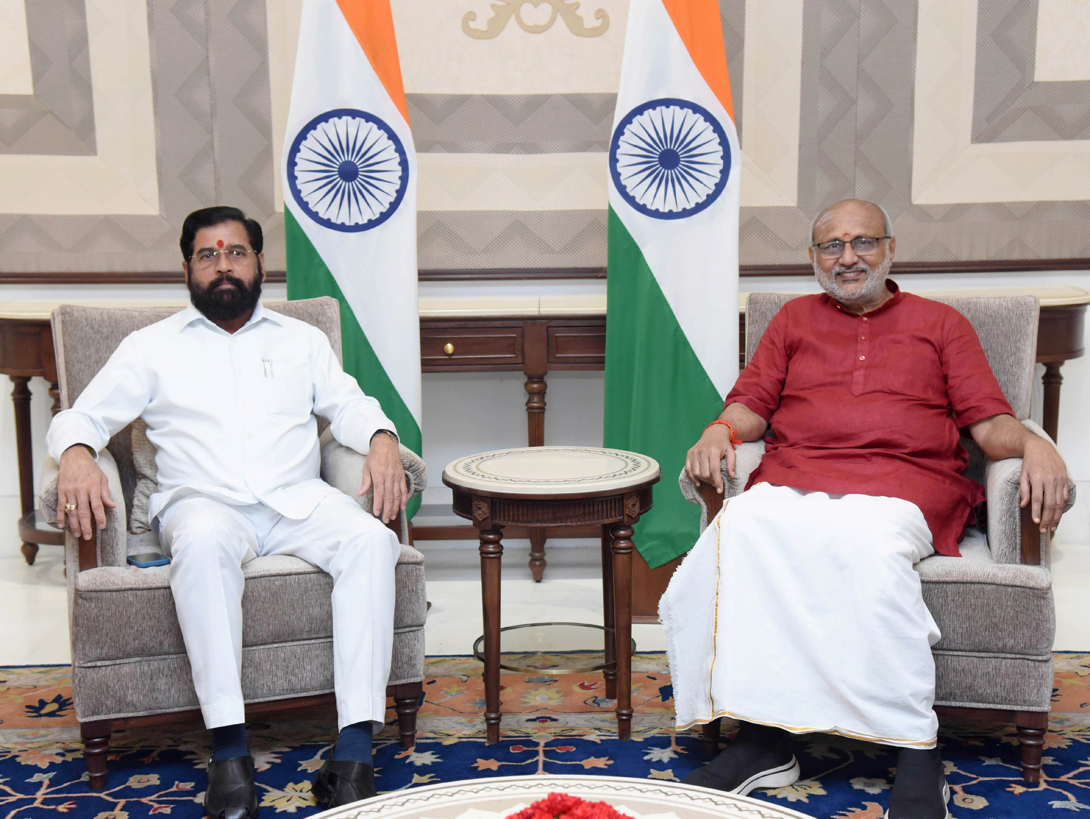 The Vice President of India, Shri C.P. Radhakrishnan meeting with the Deputy Chief Minister of Maharashtra, Shri Eknath Shinde, in New Delhi on September 12, 2025.