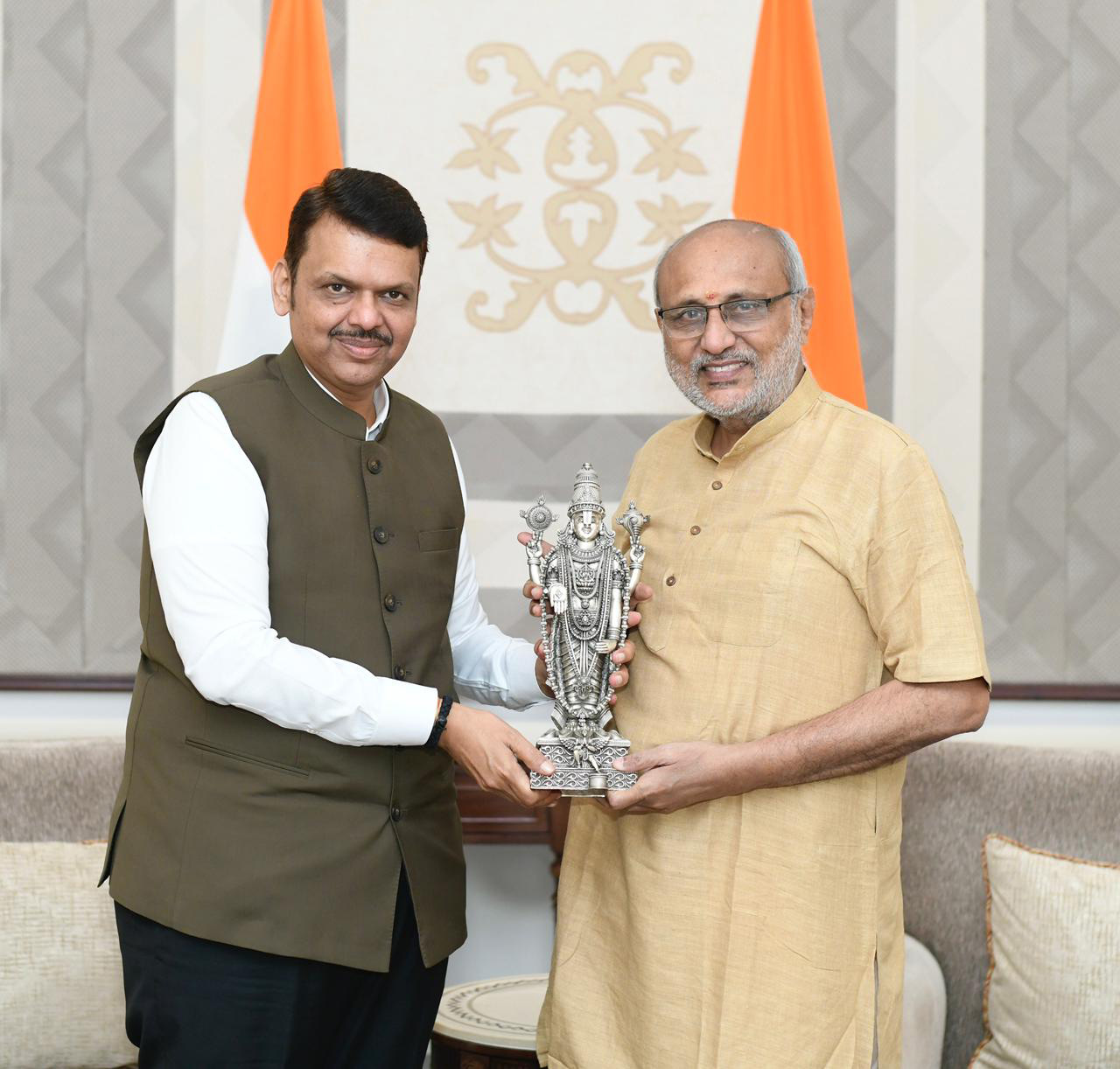 The Chief Minister of Maharashtra, Shri Devendra Fadnavis called on the Vice President of India, Shri C. P. Radhakrishnan at Vice President’s Enclave, in New Delhi on September 26, 2025.