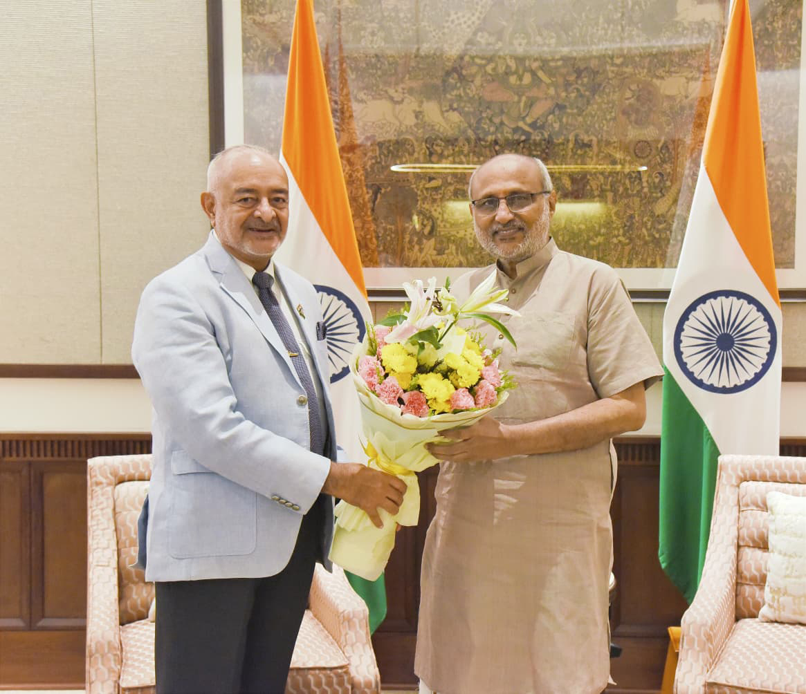The Vice President of India & Chairman of the Rajya Sabha, Shri C. P. Radhakrishnan met the Lt. Governor of Andaman & Nicobar Islands, Admiral D. K. Joshi (Retd.) at Vice-President’s Enclave, in New Delhi on October 01, 2025.