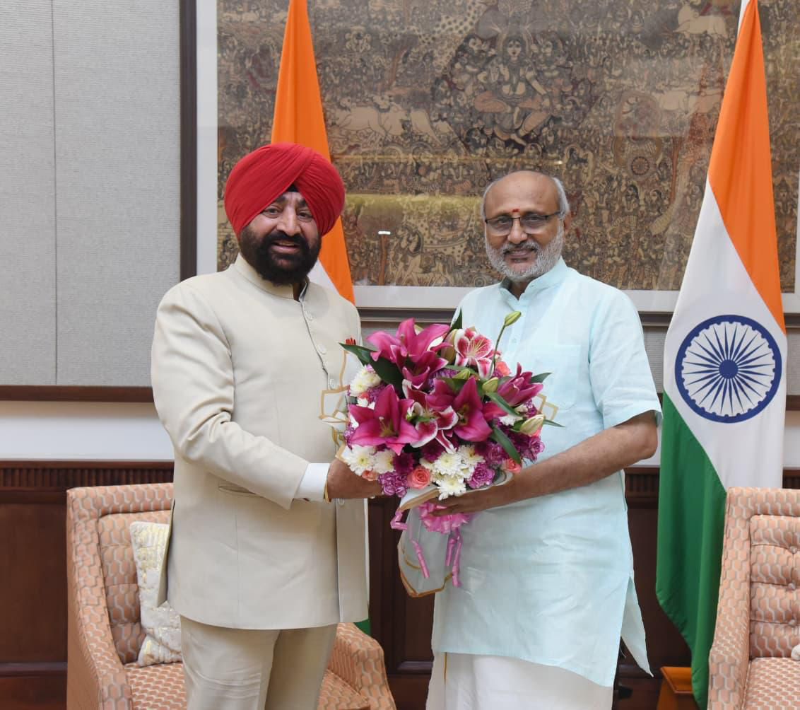 The Vice President of India & Chairman of the Rajya Sabha, Shri C. P. Radhakrishnan met the Governor of Uttarakhand, Lt. General Gurmit Singh (Retd.) at Vice-President’s Enclave, in New Delhi on October 06, 2025.