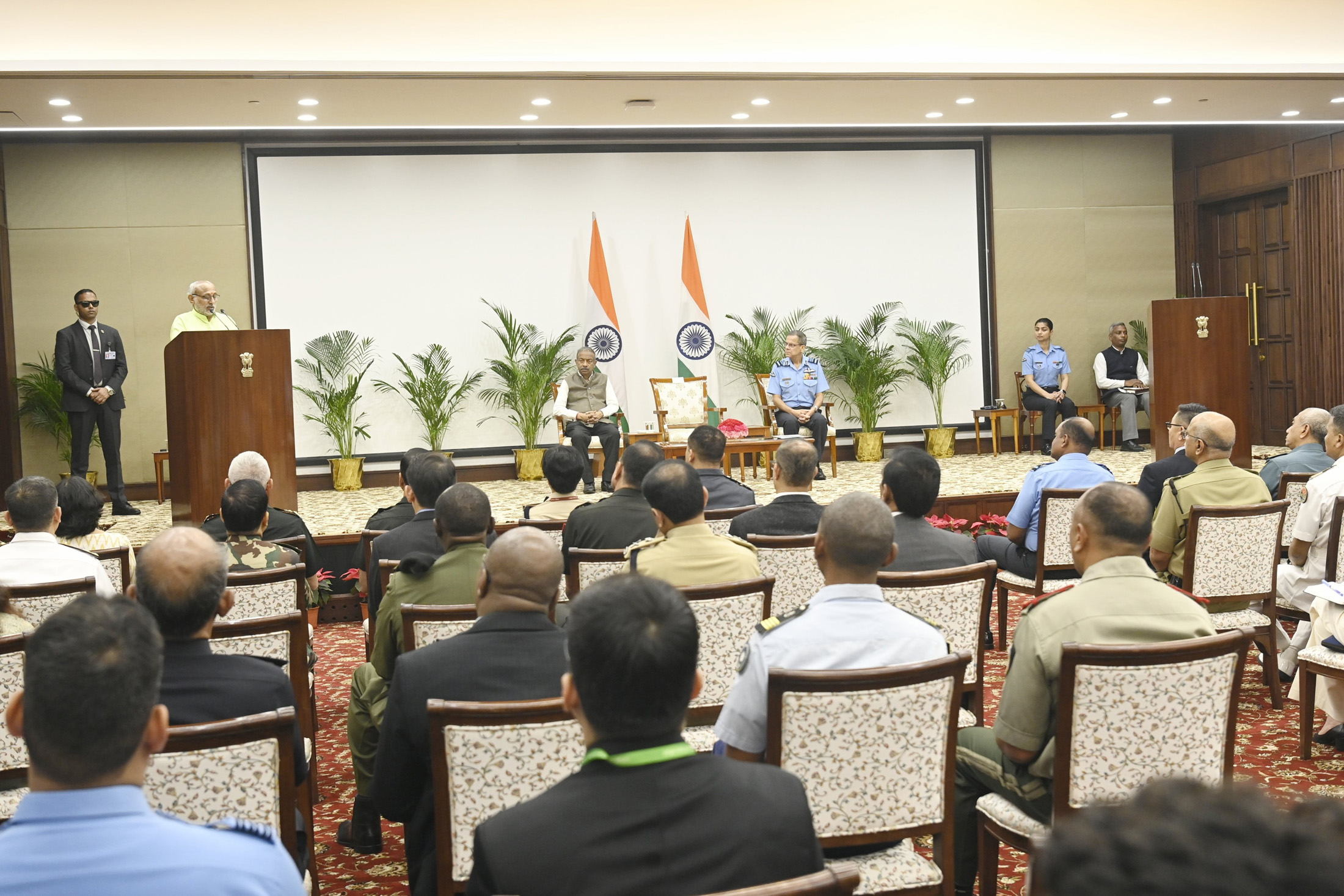 The Vice-President Shri C. P. Radhakrishnan addressed the delegates of the 3rd Edition of the International Strategic Engagement Programme (IN-STEP) at the Vice-President’s Enclave, in New Delhi on October 31, 2025.