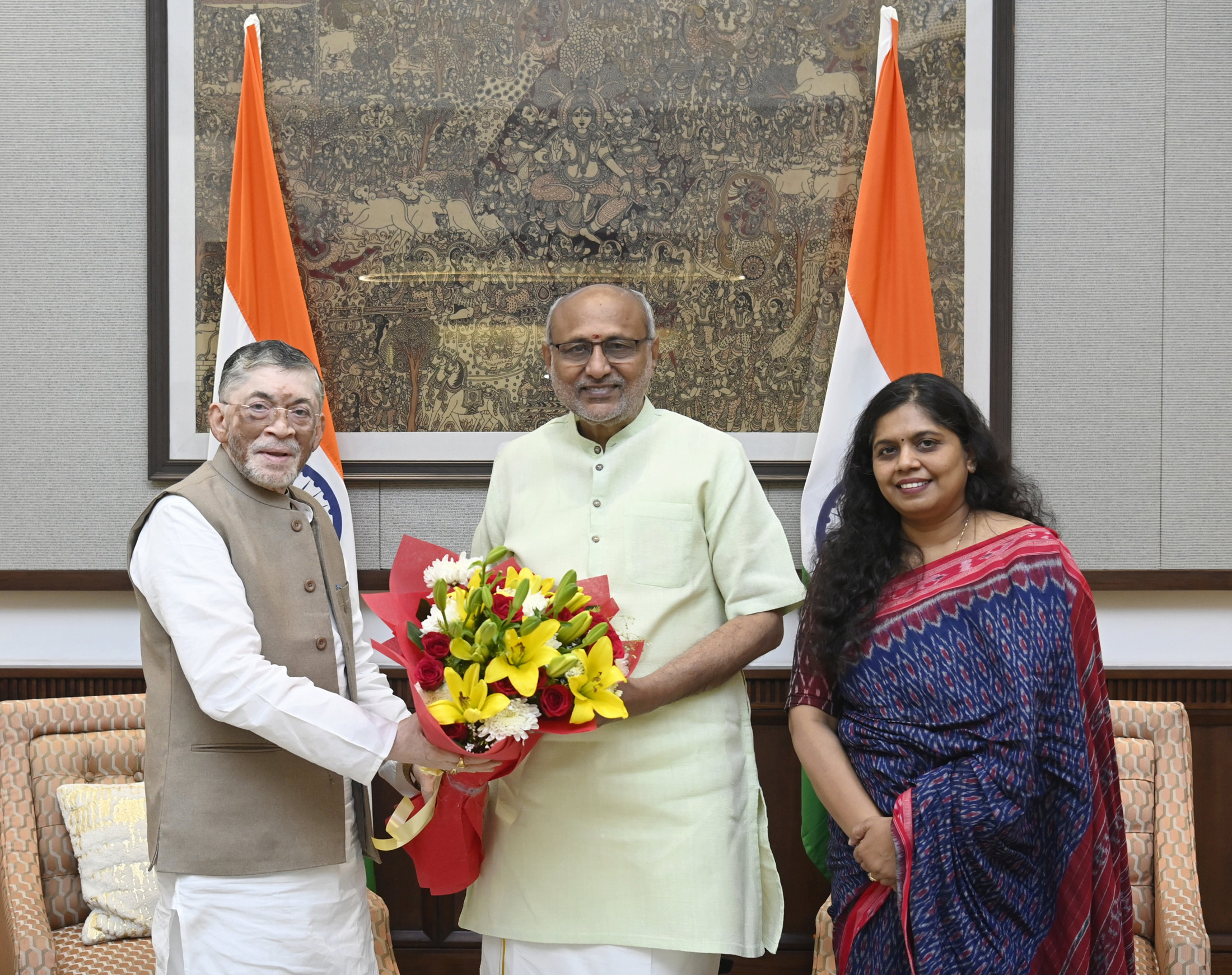 The Governor of Jharkhand, Shri Santosh Kumar Gangwar called on the Hon’ble Vice-President of India Shri C. P. Radhakrishnan at the Vice-President’s Enclave, in New Delhi on November 08, 2025.