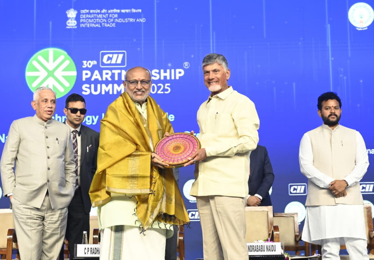 The Vice-President Shri C. P. Radhakrishnan graced the inaugural session of the 30th CII (Confederation of Indian Industry) Partnership Summit 2025 as the Chief Guest in Visakhapatnam, Andhra Pradesh on November 14, 2025.
