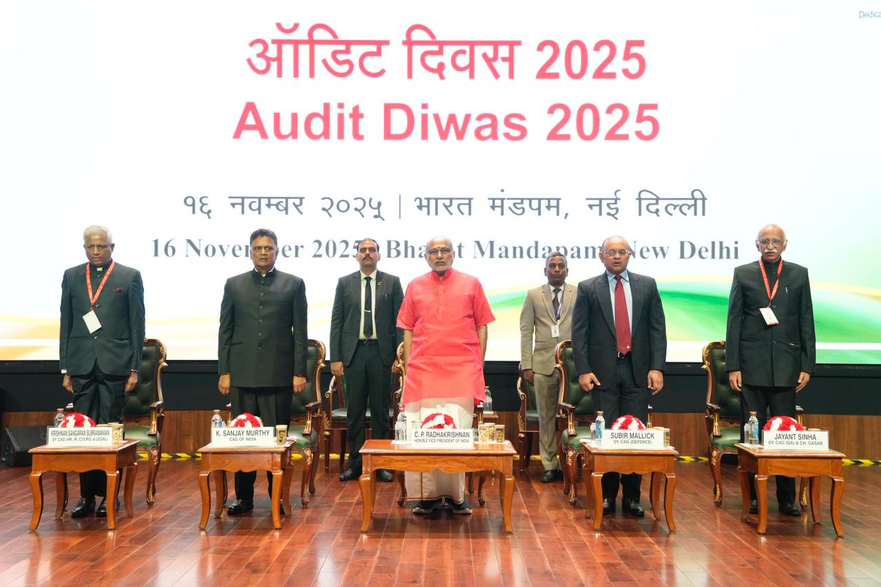 The Vice President of India and Chairman of Rajya Sabha, Shri C. P. Radhakrishnan graced the Audit Diwas Celebrations-2025 as a Chief Guest at Bharat Mandapam, in New Delhi on November 16, 2025.