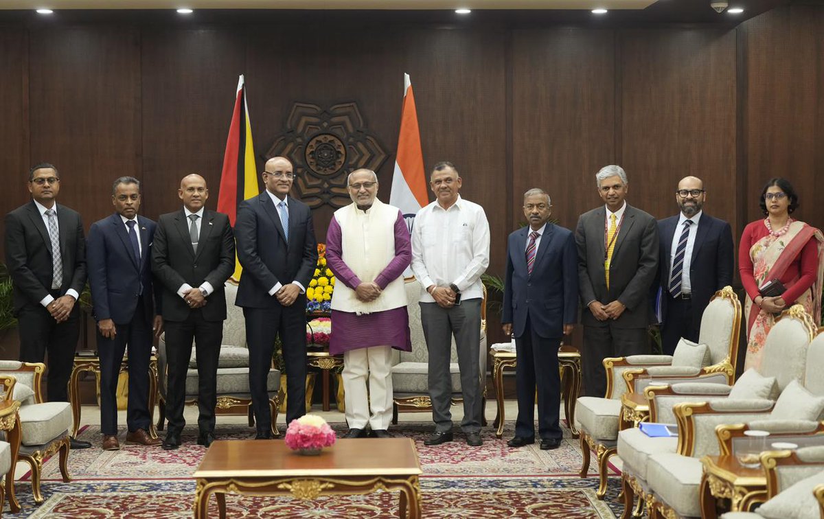 Vice-President of Guyana, H.E. Dr. Bharrat Jagdeo, called on the Vice-President of India, Shri C. P. Radhakrishnan, at Uprashtrapati Bhavan, New Delhi on 23.02.2026 