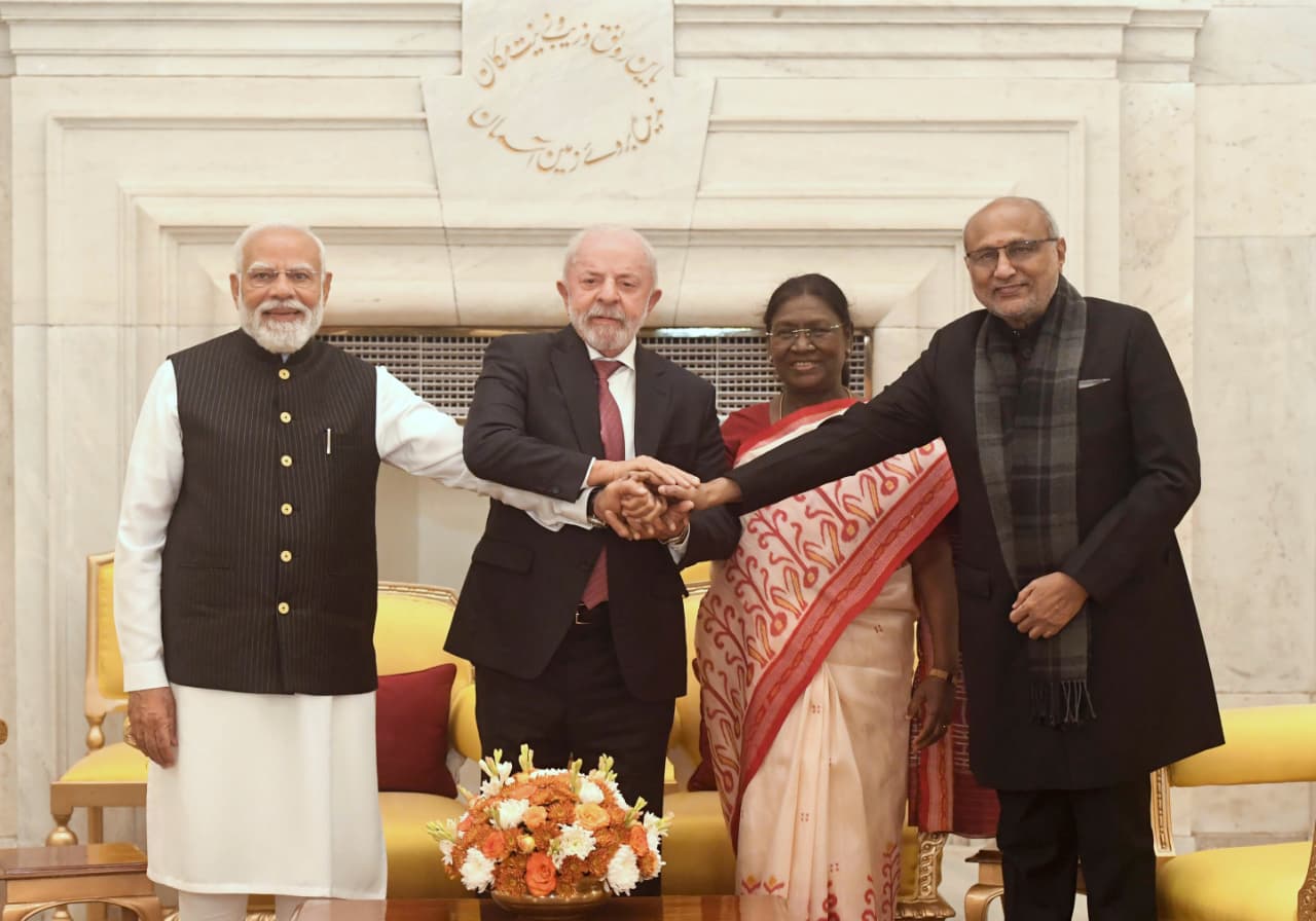 Vice-President Shri C. P. Radhakrishnan attended the banquet hosted by Hon’ble President Smt. Droupadi Murmu in honour of H.E. Mr. Luiz Inácio Lula da Silva, President of the Federative Republic of Brazil, at Rashtrapati Bhavan on 21.02.2026