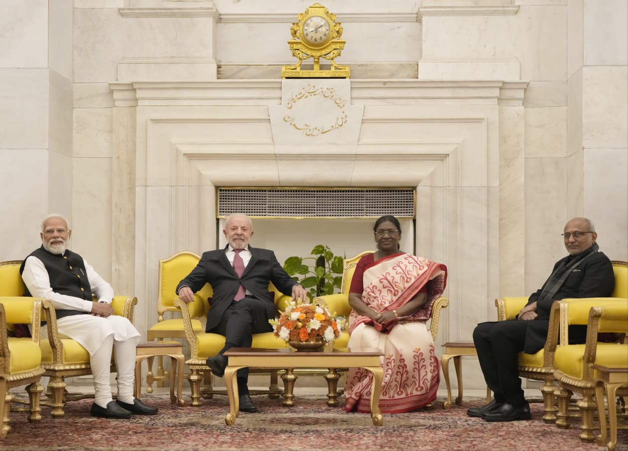 Vice-President Shri C. P. Radhakrishnan attended the banquet hosted by Hon’ble President Smt. Droupadi Murmu in honour of H.E. Mr. Luiz Inácio Lula da Silva, President of the Federative Republic of Brazil, at Rashtrapati Bhavan on 21.02.2026