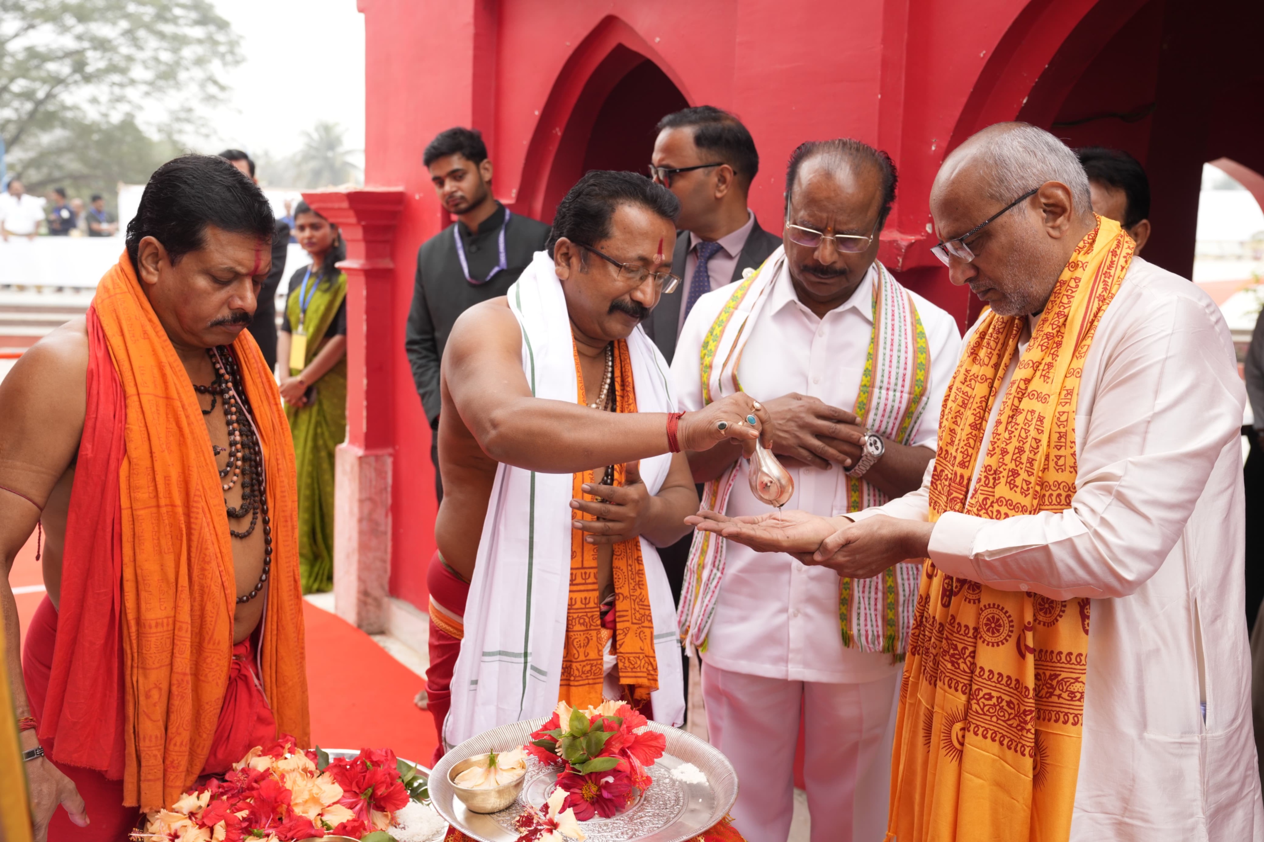 Vice President Shri C. P. Radhakrishnan visited the Mata Tripura Sundari temple in Udaipur, Tripura on 08.03.2026 