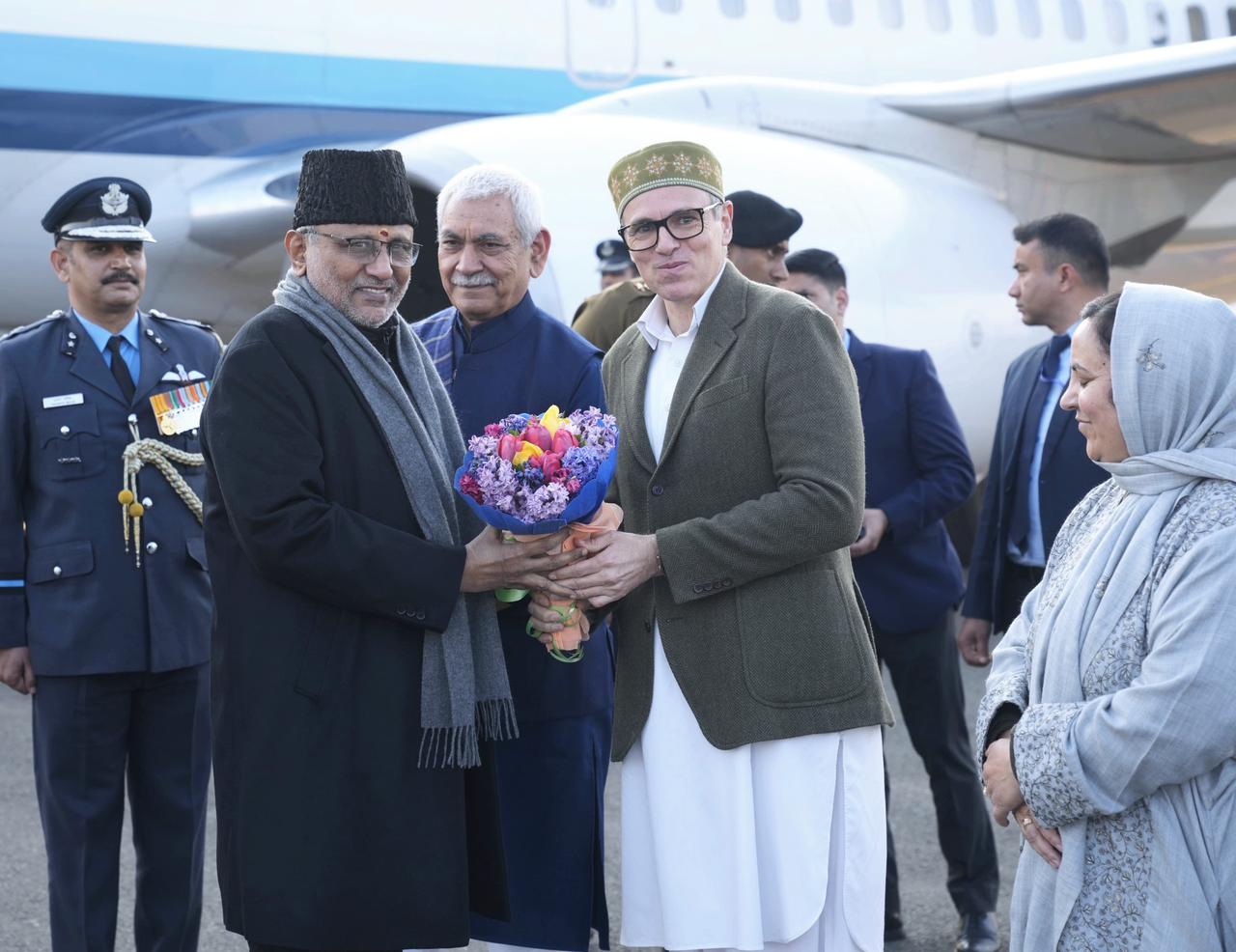 Vice-President Shri C. P. Radhakrishnan was accorded a warm welcome at Srinagar International Airport on his maiden visit to the Union Territory after assuming office on 25.02.2026 