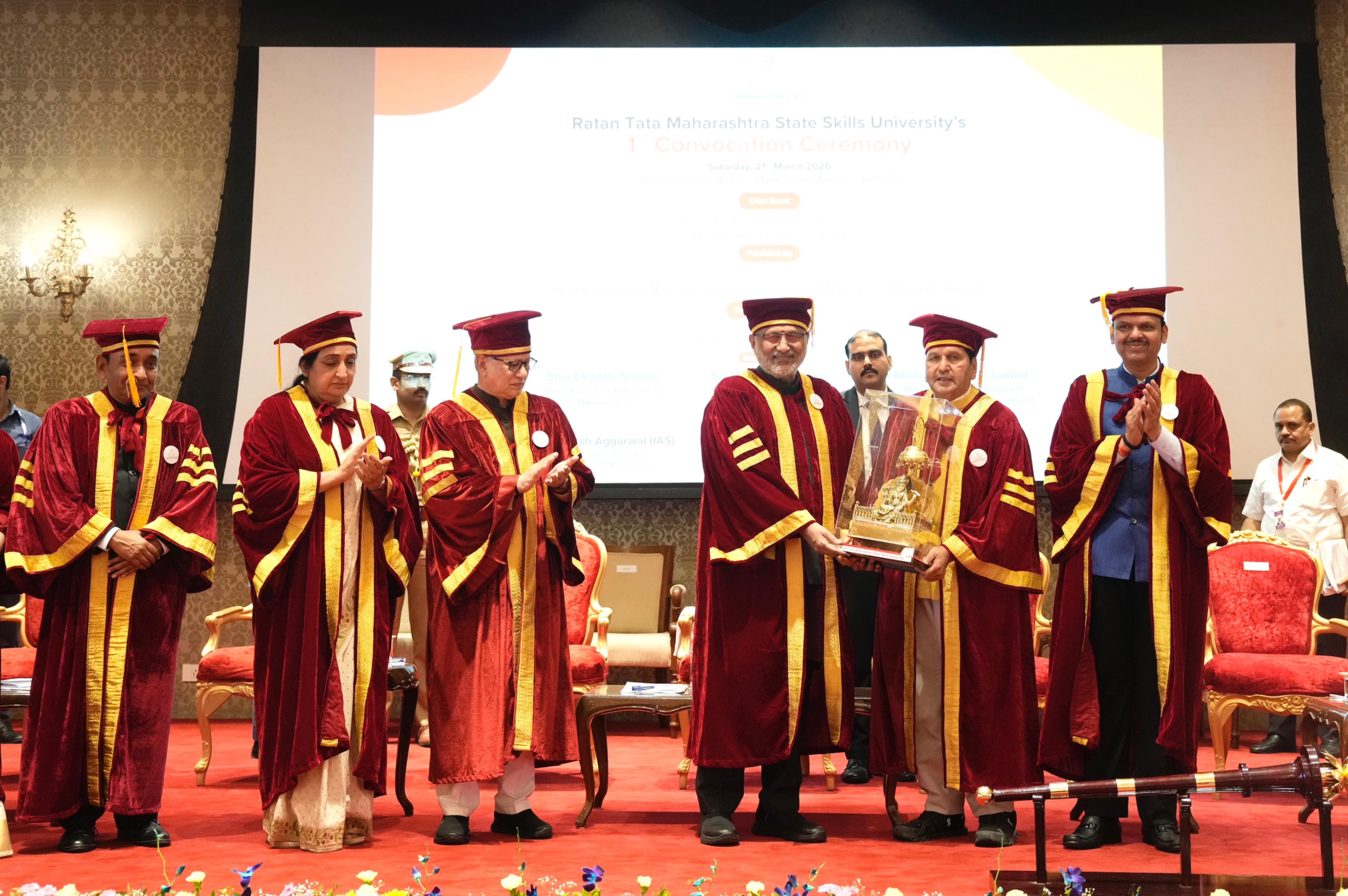 Vice President Shri C. P. Radhakrishnan graced the first convocation of the Ratan Tata Maharashtra State Skills University, in Lok Bhavan, Mumbai on 21.03.2026 