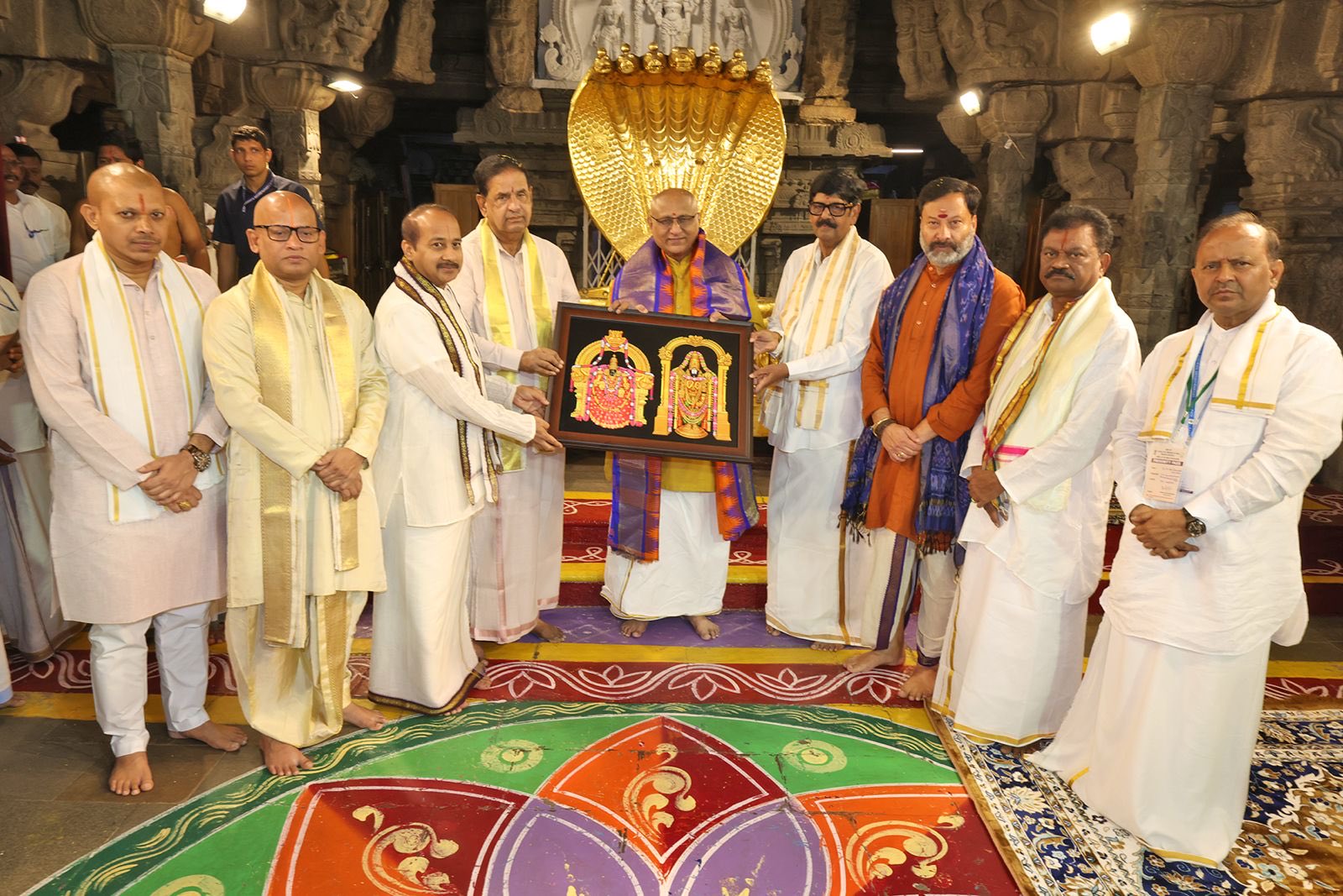 Vice President Shri C. P. Radhakrishnan offered prayers at the Sri Venkateswara Swamy Temple, Tirupati on 28.04.2026 