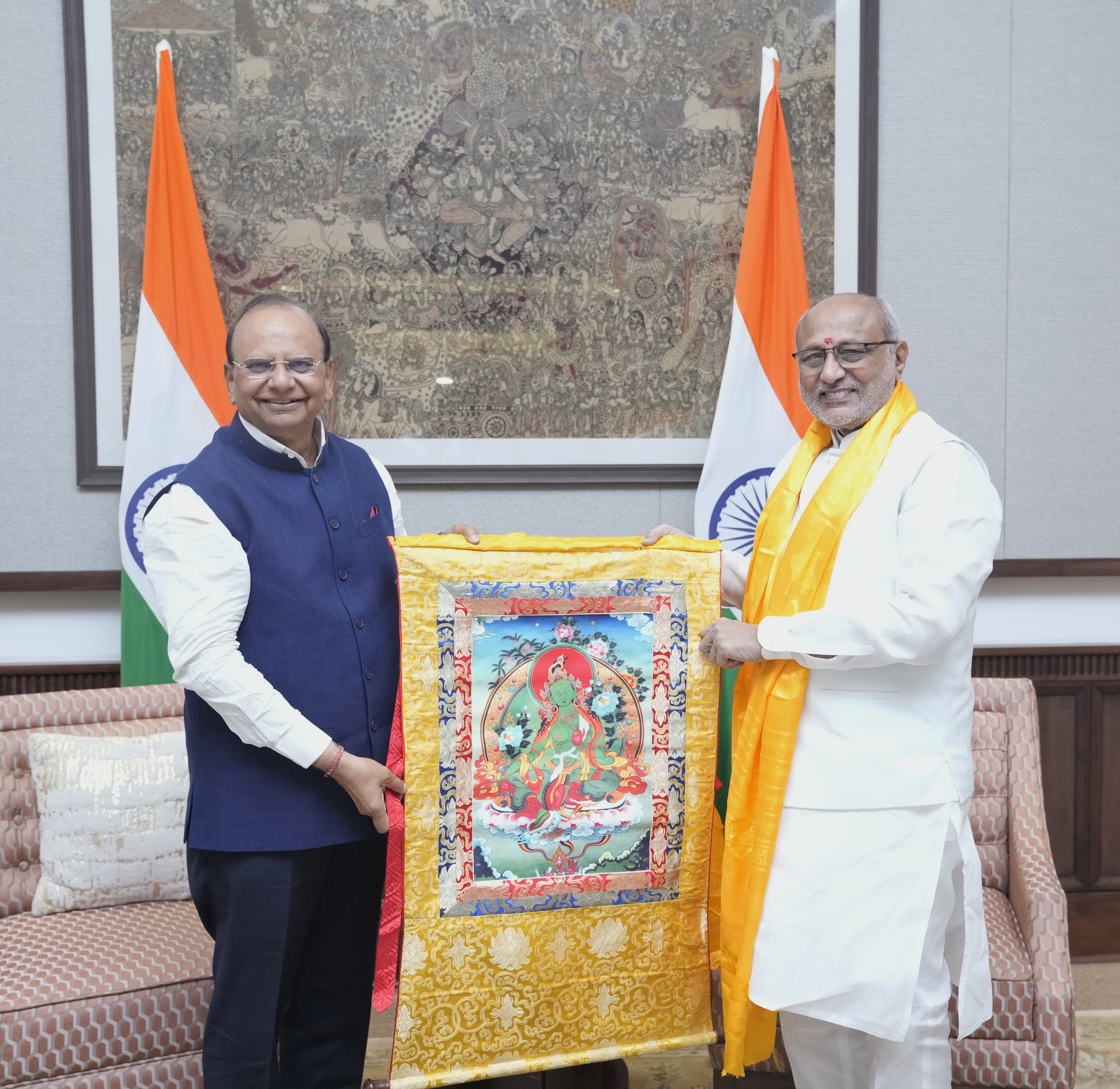 Lt. Governor of Ladakh, Shri Vinai Kumar Saxena, called on Vice President Shri C. P. Radhakrishnan at Uprashtrapati Bhavan on 21.04.2026 