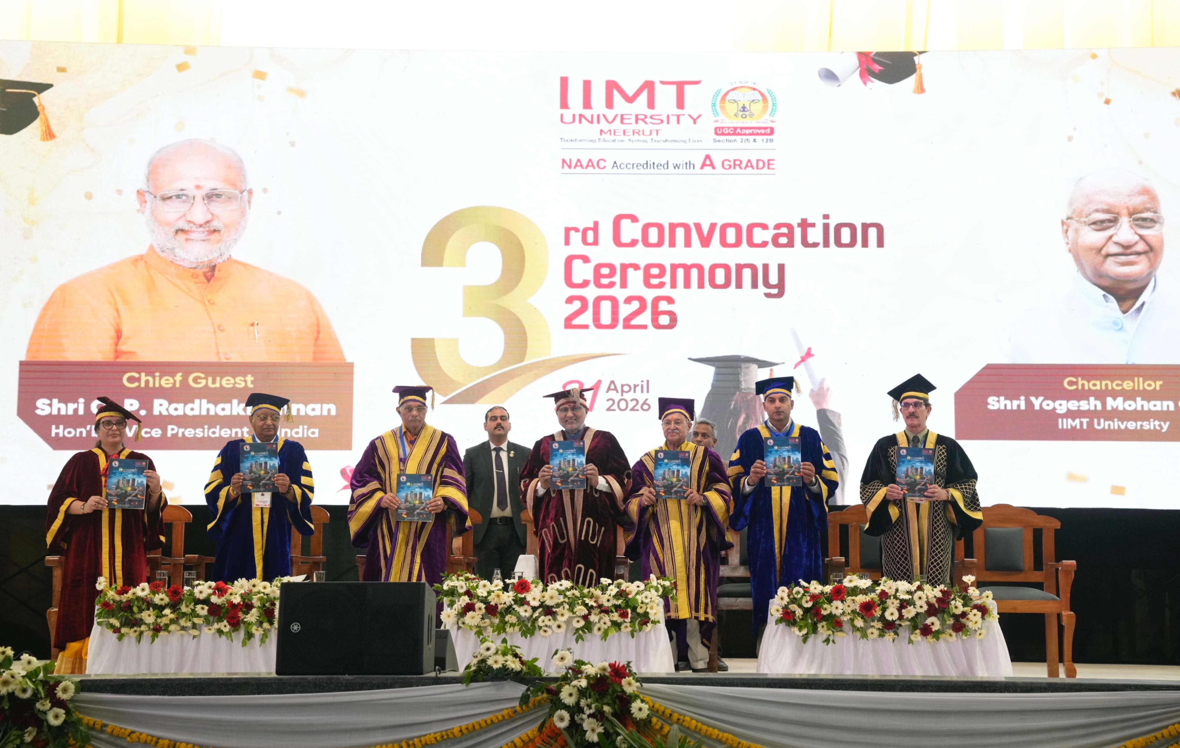 Vice President Shri C. P. Radhakrishnan graced the 3rd Convocation Ceremony of IIMT University, Meerut on 21.04.2026 