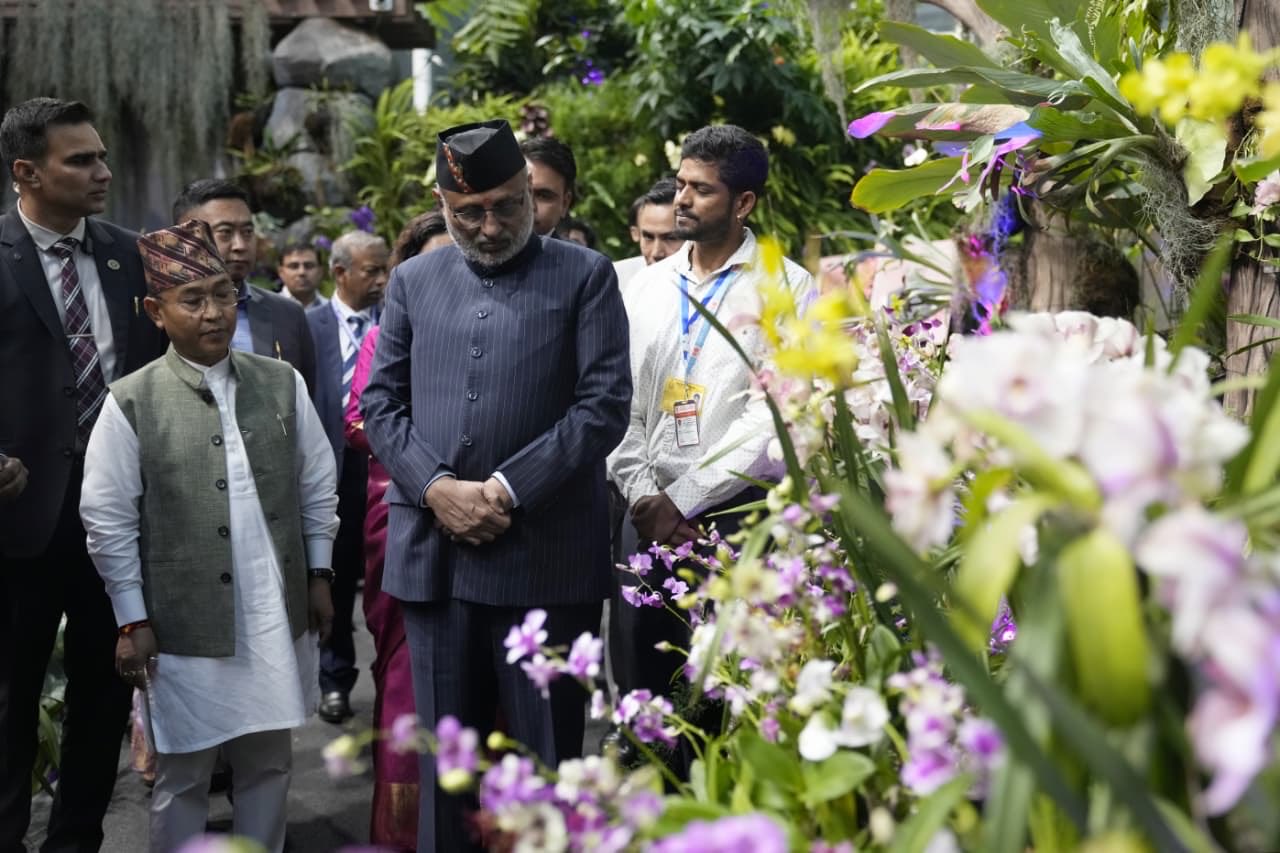 Vice President Shri C. P. Radhakrishnan visited the Swarnajayanti Maitreya Manjari Orchidarium in Gangtok on 16.05.2026 