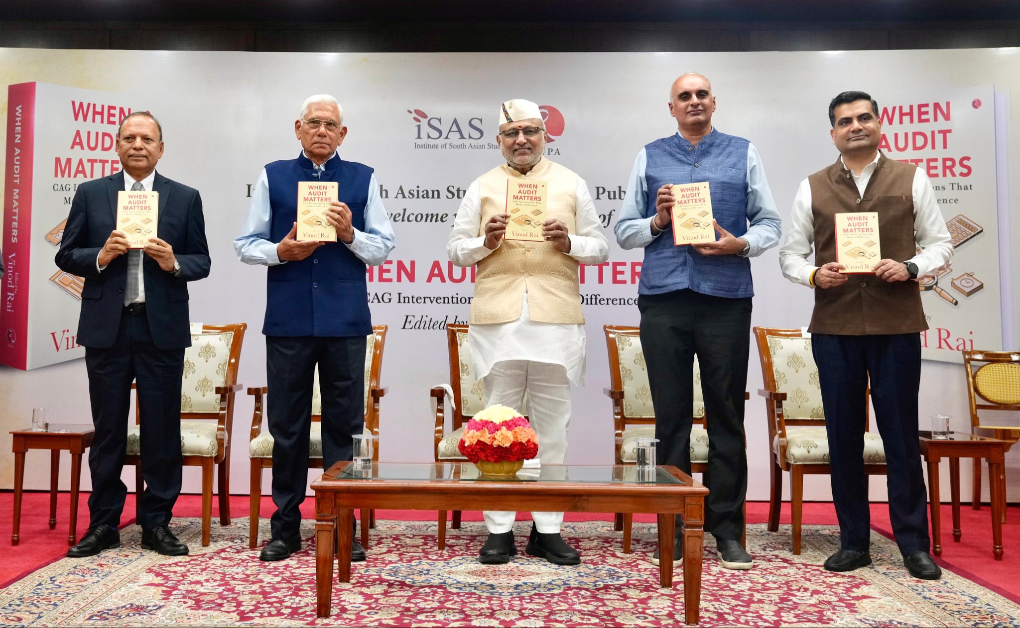Vice-President Shri C. P. Radhakrishnan released the book 'When Audit Matters: CAG Interventions That Made a Difference', edited by former CAG Shri Vinod Rai, at Uprashtrapati Bhavan on 03.06.2026