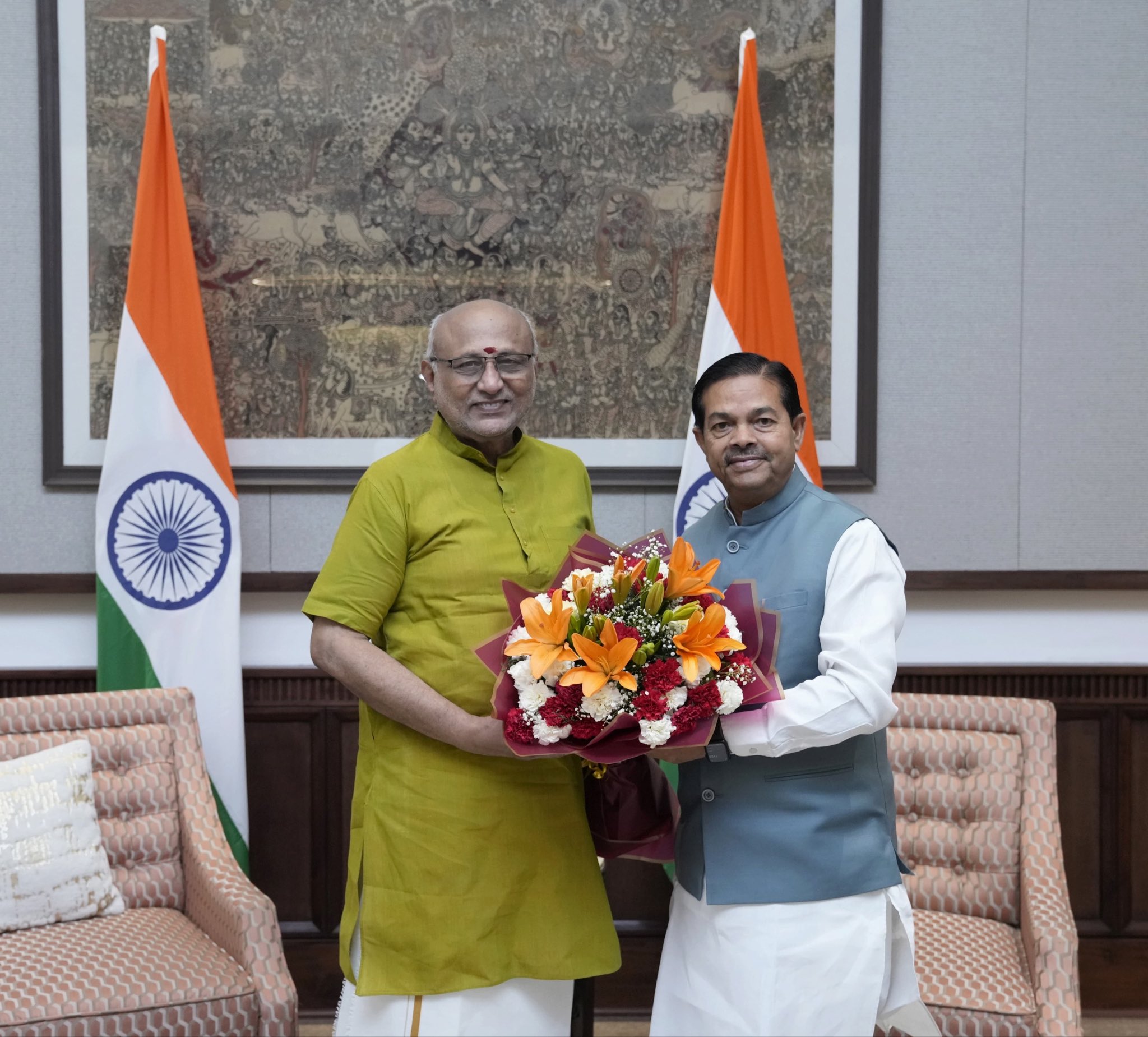 Union Minister of State for Consumer Affairs, Food & Public Distribution and Social Justice & Empowerment, Shri B. L. Verma, called on Vice President Shri C. P. Radhakrishnan at Uprashtrapati Bhavan on 27.05.2026 
