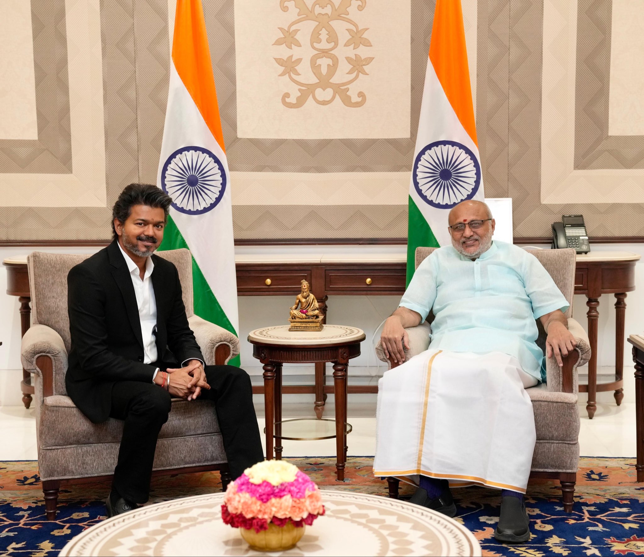 Chief Minister of Tamil Nadu, Thiru C. Joseph Vijay called on Hon’ble Vice President Shri C. P. Radhakrishnan at Uprashtrapati Bhavan on 10.06.2026