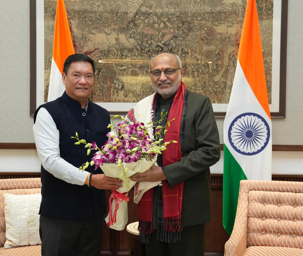 Chief Minister of Arunachal Pradesh, Shri Pema Khandu, called on the Vice-President Shri C. P. Radhakrishnan at the Vice-President’s Enclave on 26.12.2025 Chief Minister of Arunachal Pradesh, Shri Pema Khandu, called on the Vice-President Shri C. P. Radhakrishnan at the Vice-President’s Enclave on 26.12.2025