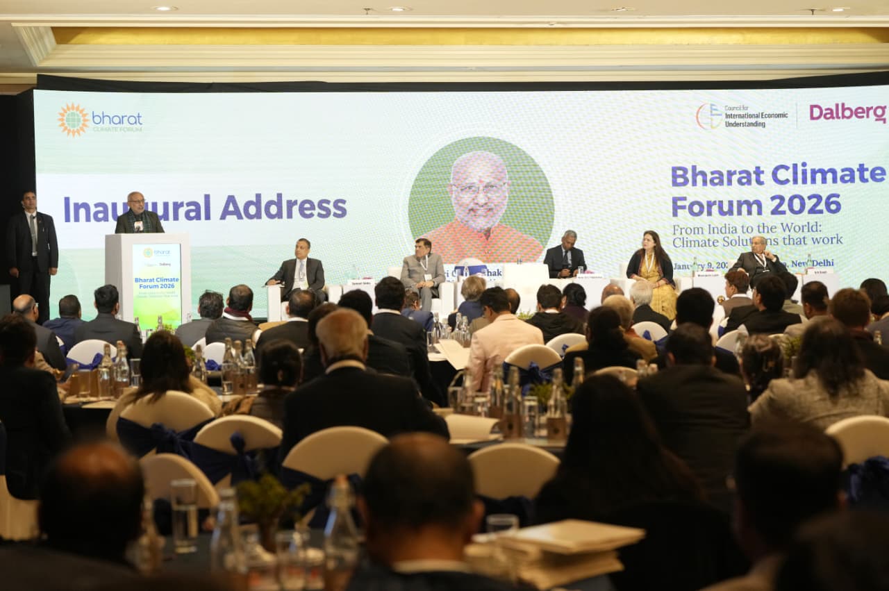 Vice-President of India Shri C. P. Radhakrishnan delivered the inaugural address at the Bharat Climate Forum 2026 in New Delhi on 09.01.2026