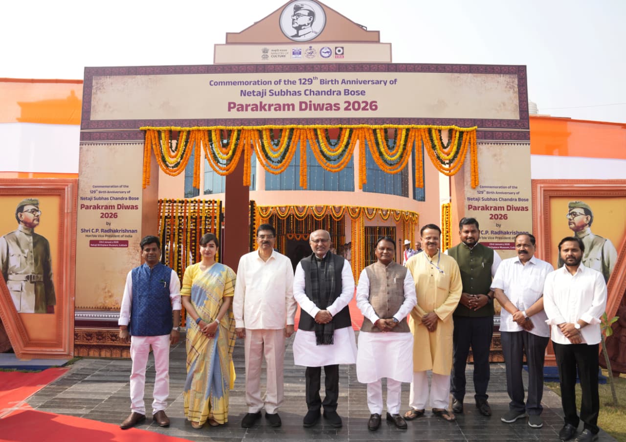 Vice-President Shri C. P. Radhakrishnan attended the Parakram Diwas celebrations at the birthplace of Netaji Subhas Chandra Bose in Cuttack, Odisha on 23.01.2026