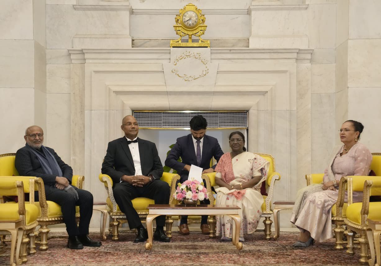 Vice-President Shri C. P. Radhakrishnan attended the banquet hosted by Hon’ble President Smt. Droupadi Murmu in honour of H.E. Dr. Patrick Herminie, President of the Republic of Seychelles, at Rashtrapati Bhavan on 09.02.2026
