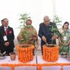 The Vice-President, Shri Jagdeep Dhankhar and Dr. Sudesh Dhankhar planting saplings at the premises of IIS (Deemed to be University), Jaipur in Rajasthan on September 28, 2024.