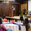 The Vice-President, Shri Jagdeep Dhankhar interacting with philanthropists and beneficiaries associated with 'YUVA Unstoppable' at Vice-President's Enclave, New Delhi on September 30, 2024. 