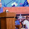 The Vice-President, Shri Jagdeep Dhankhar addressing the gathering at the inauguration of Sumeru Parvat at Navagraha Teertha Kshethra in Varur, Karnataka on January 16, 2025.