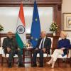 Vice-President Shri C. P. Radhakrishnan met with the President of the European Council, H.E. Mr António Costa, and the President of the European Commission, H.E. Ms Ursula von der Leyen, in New Delhi on 27.01.2026 