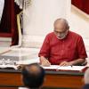 The President of India, Smt Droupadi Murmu administered the Oath of Office of Vice President of India to Shri C. P. Radhakrishnan at a Swearing-in-Ceremony held at Ganatantra Mandap, in Rashtrapati Bhavan on September 12, 2025.