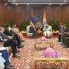 The Prime Minister of Mauritius, Dr. Navinchandra Ramgoolam meets the Vice-President, Shri CP Radhakrishnan at Vice-President’s Enclave, in New Delhi on September 16, 2025.